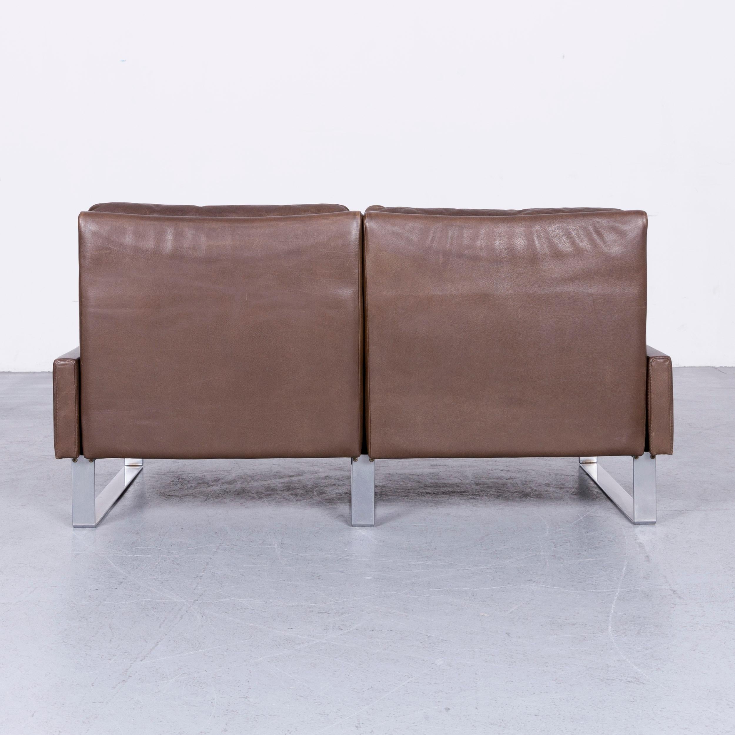 COR Conseta Leather Sofa Brown Leather Two-Seat Couch 5
