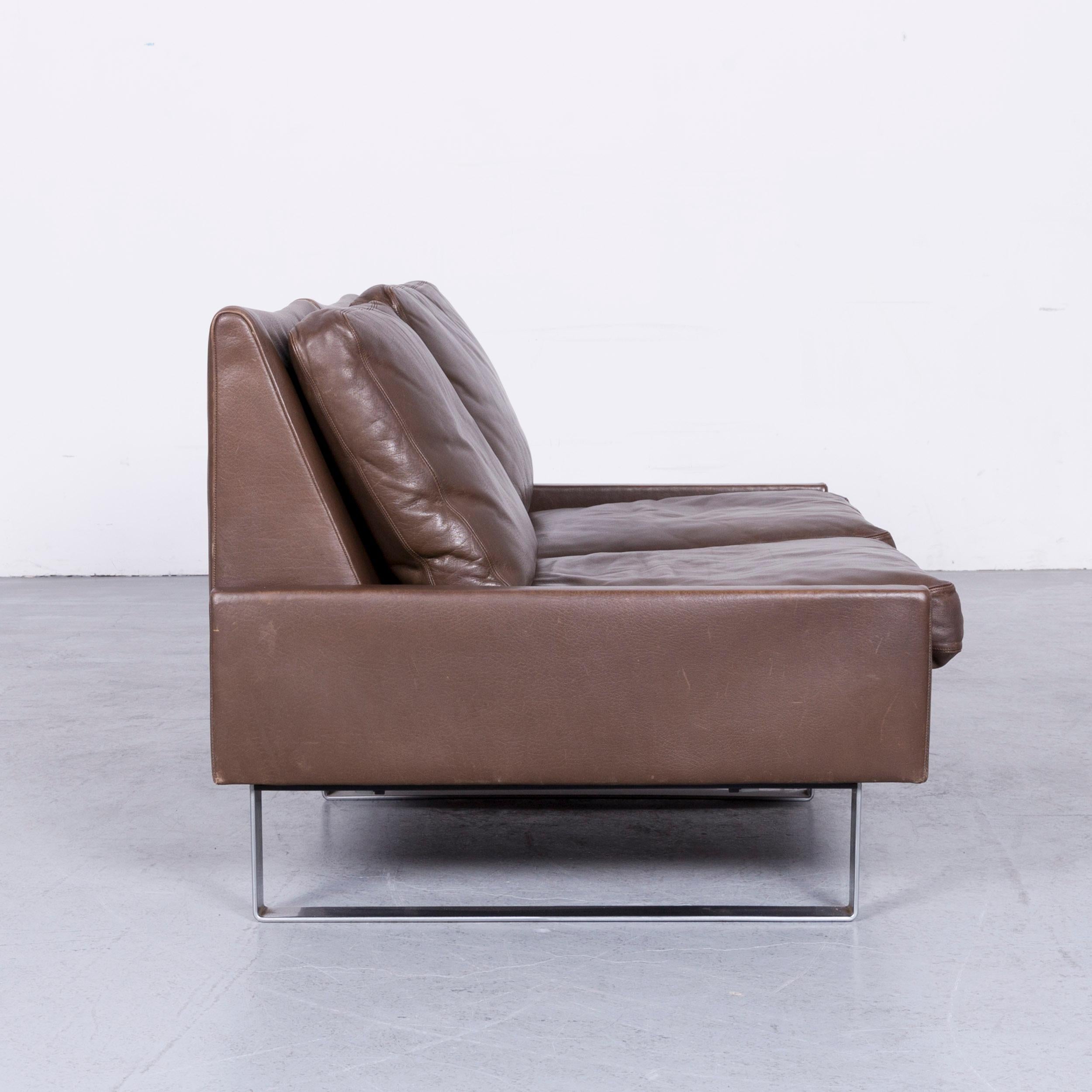 COR Conseta Leather Sofa Brown Leather Two-Seat Couch 3