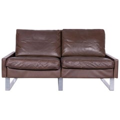 COR Conseta Leather Sofa Brown Leather Two-Seat Couch