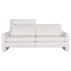 Cor Conseta Leather Sofa White Two-Seat Couch