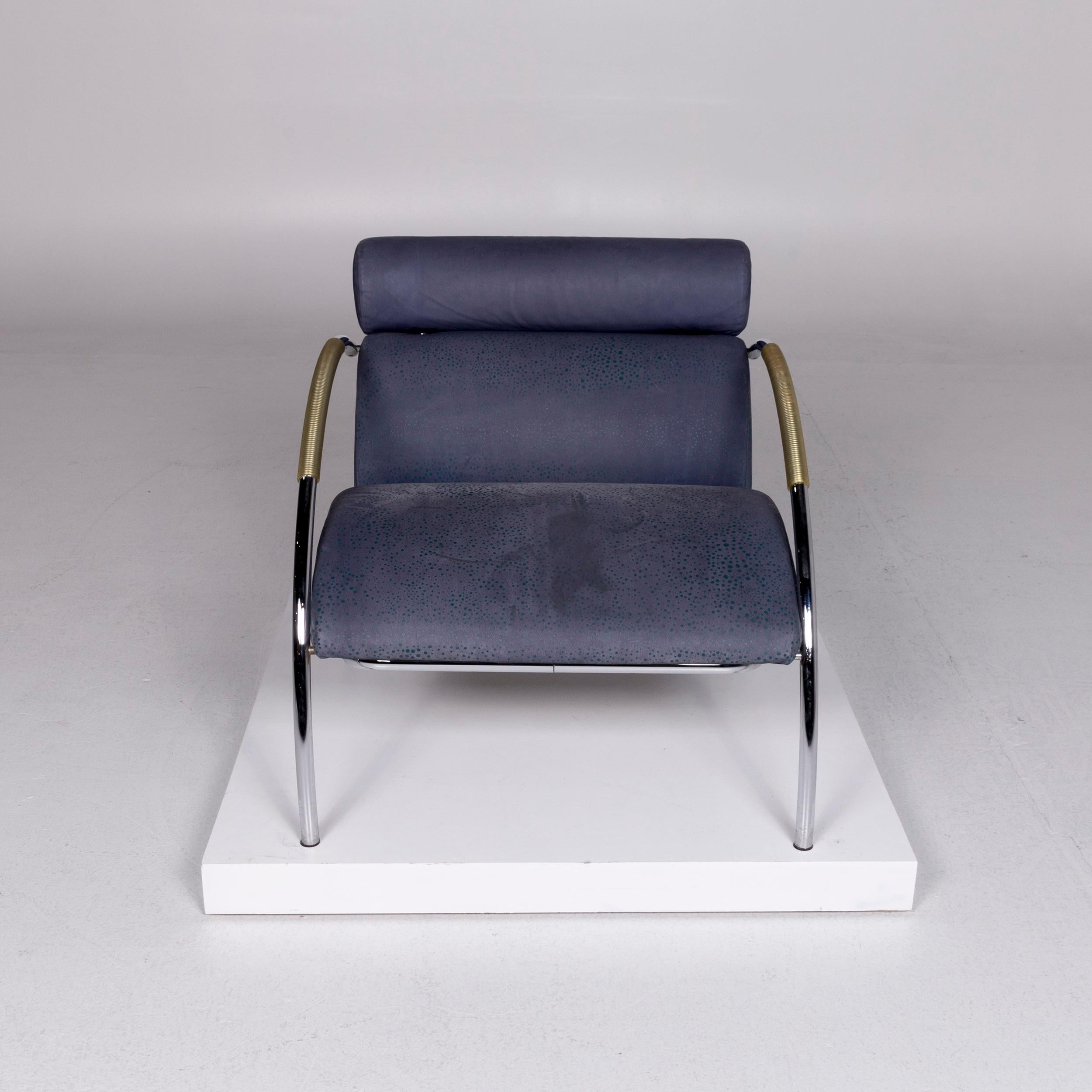 COR Cycle Leather Armchair Blue Feature Peter Maly In Good Condition In Cologne, DE