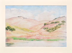 Antique Aromas California Pink and Gold Hills Landscape by Cor de Gavere Jolly Daubers