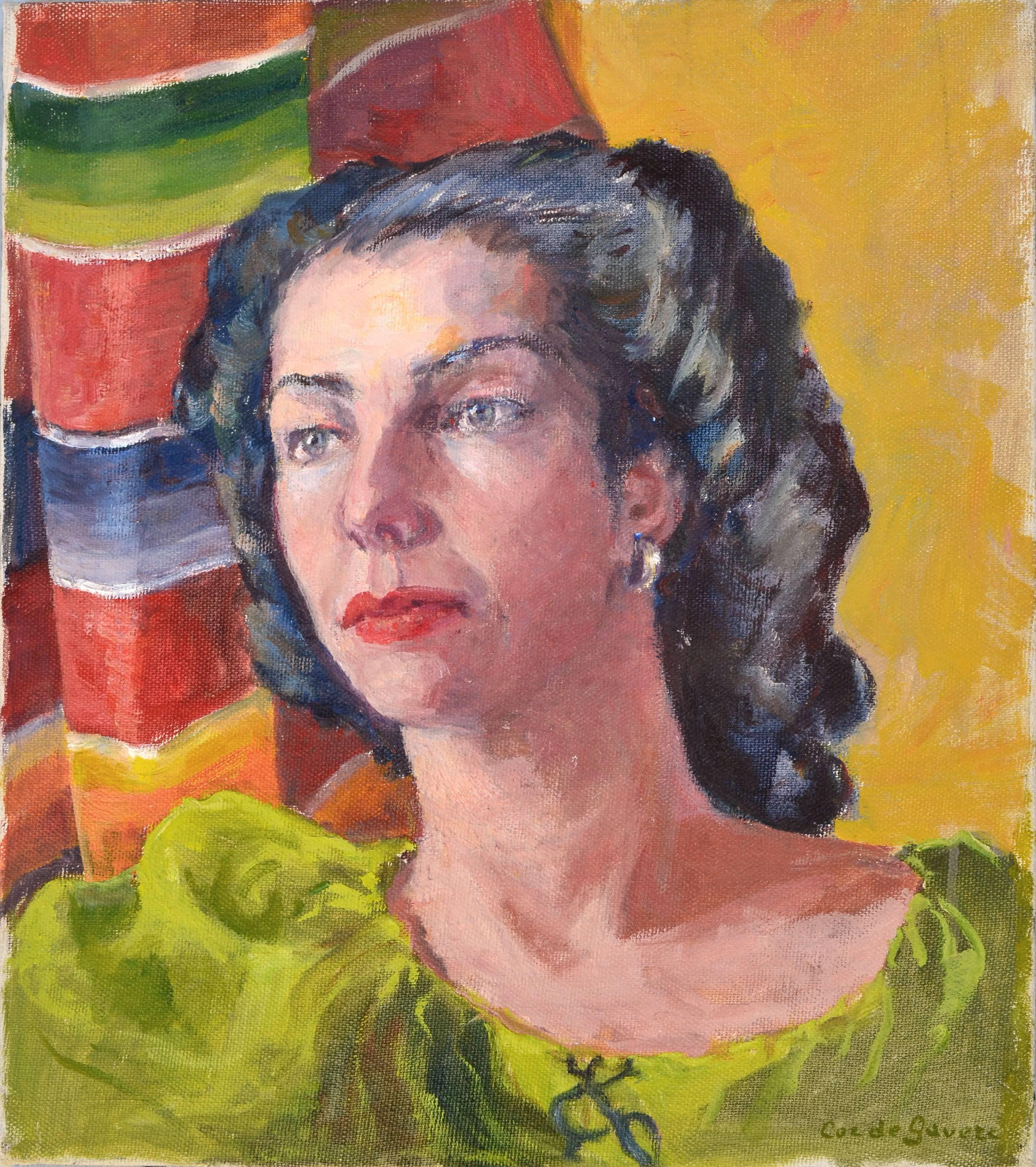 Portrait of the painter Wilda Leiner in Oil on Canvas