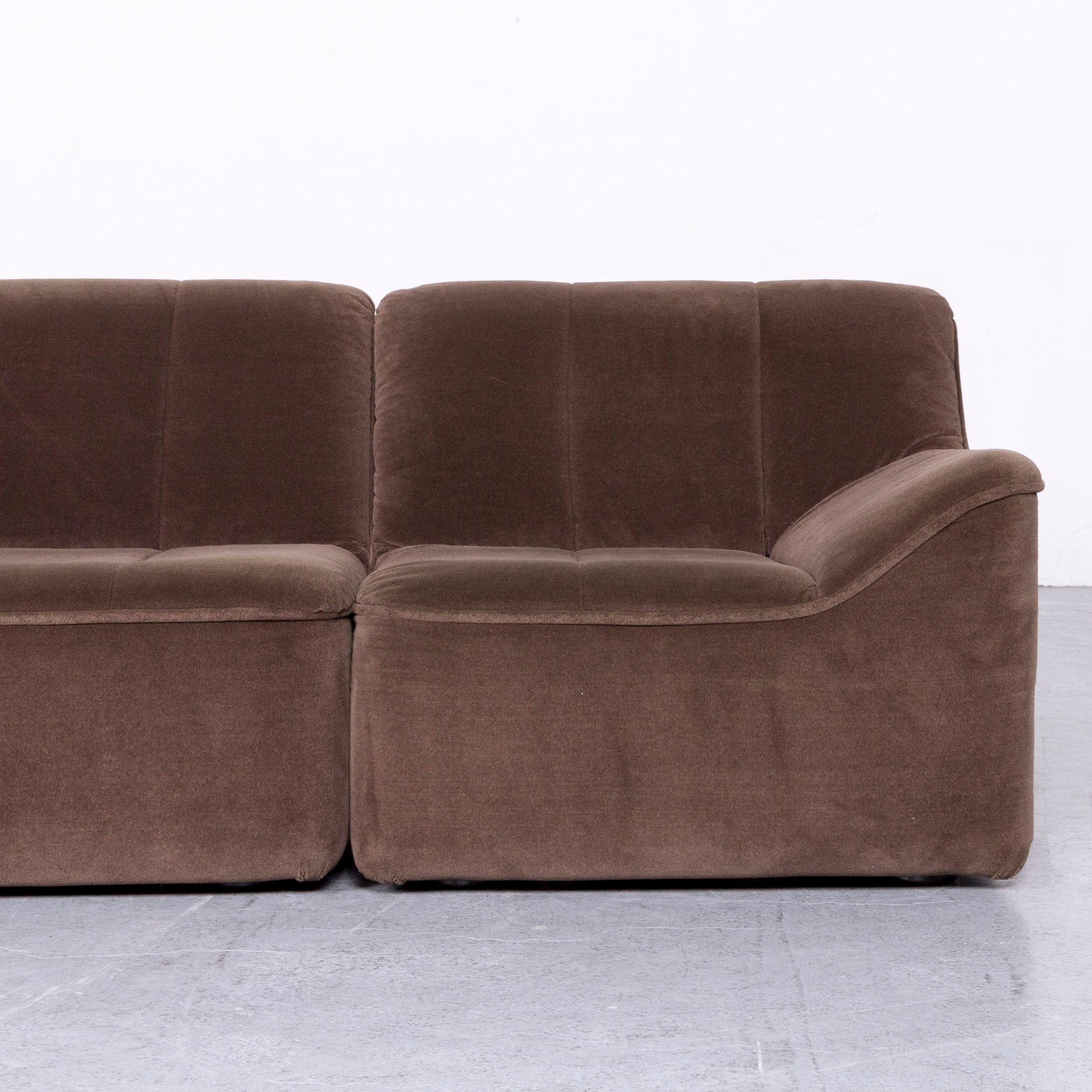Contemporary COR Designer Fabric Sofa Brown Three-Seat Couch For Sale