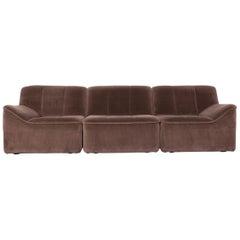 COR Designer Fabric Sofa Brown Three-Seat Couch