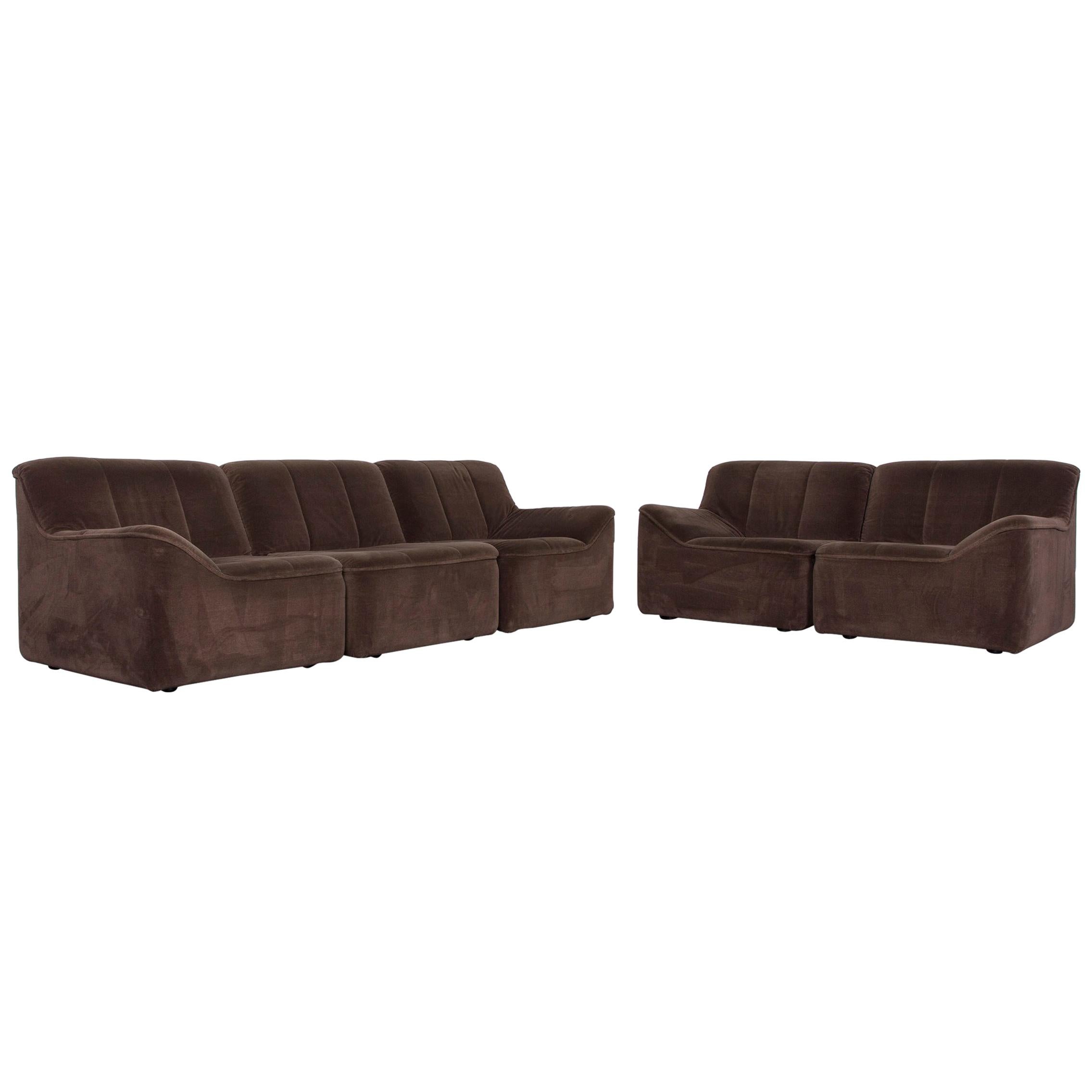 COR Designer Fabric Sofa Brown Three-Seat Couch For Sale