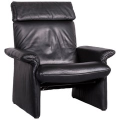 COR Designer Leather Armchair Black