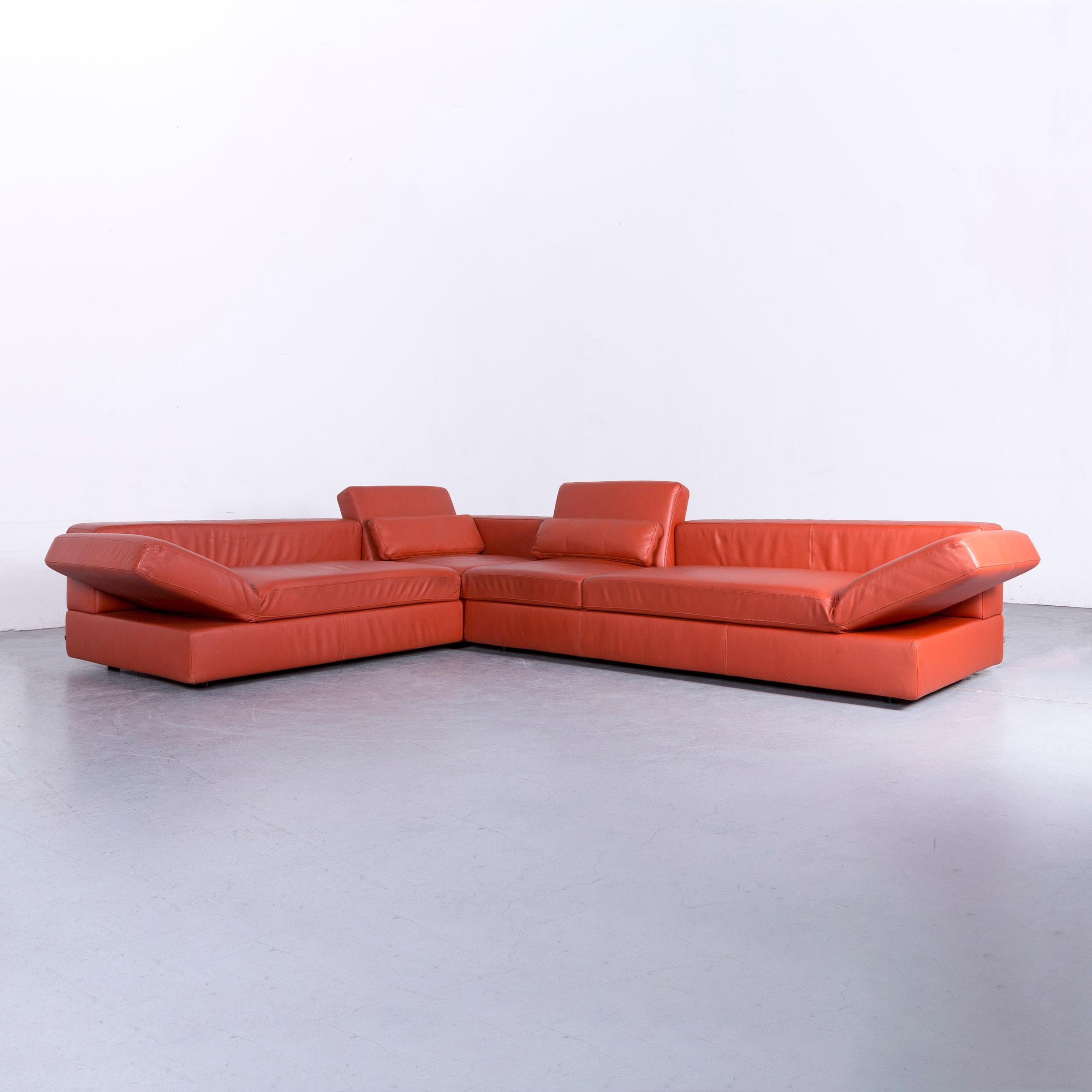 We bring to you a COR designer leather corner sofa orange couch.







 