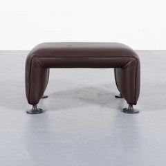 COR Designer Leather Foot-Stool Brown Bench