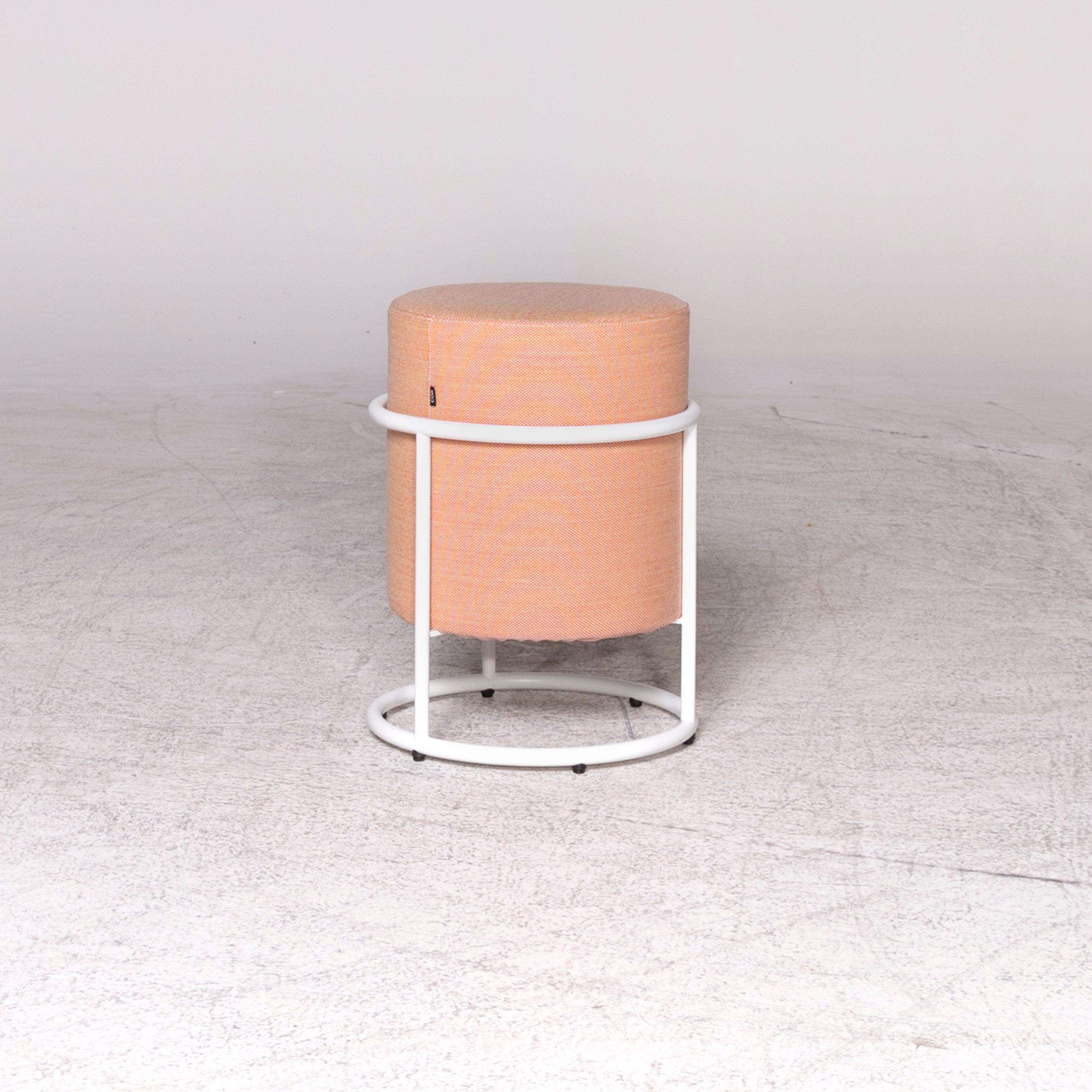 COR Drop Designer Fabric Stool Orange Pauline Deltour Stool For Sale 1