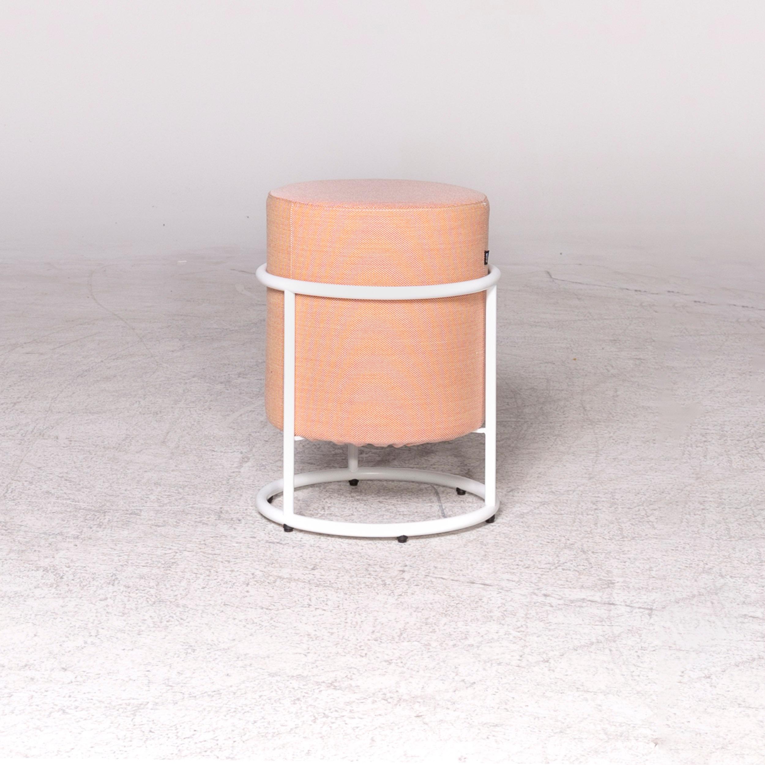 COR Drop Designer Fabric Stool Orange Pauline Deltour Stool For Sale 2