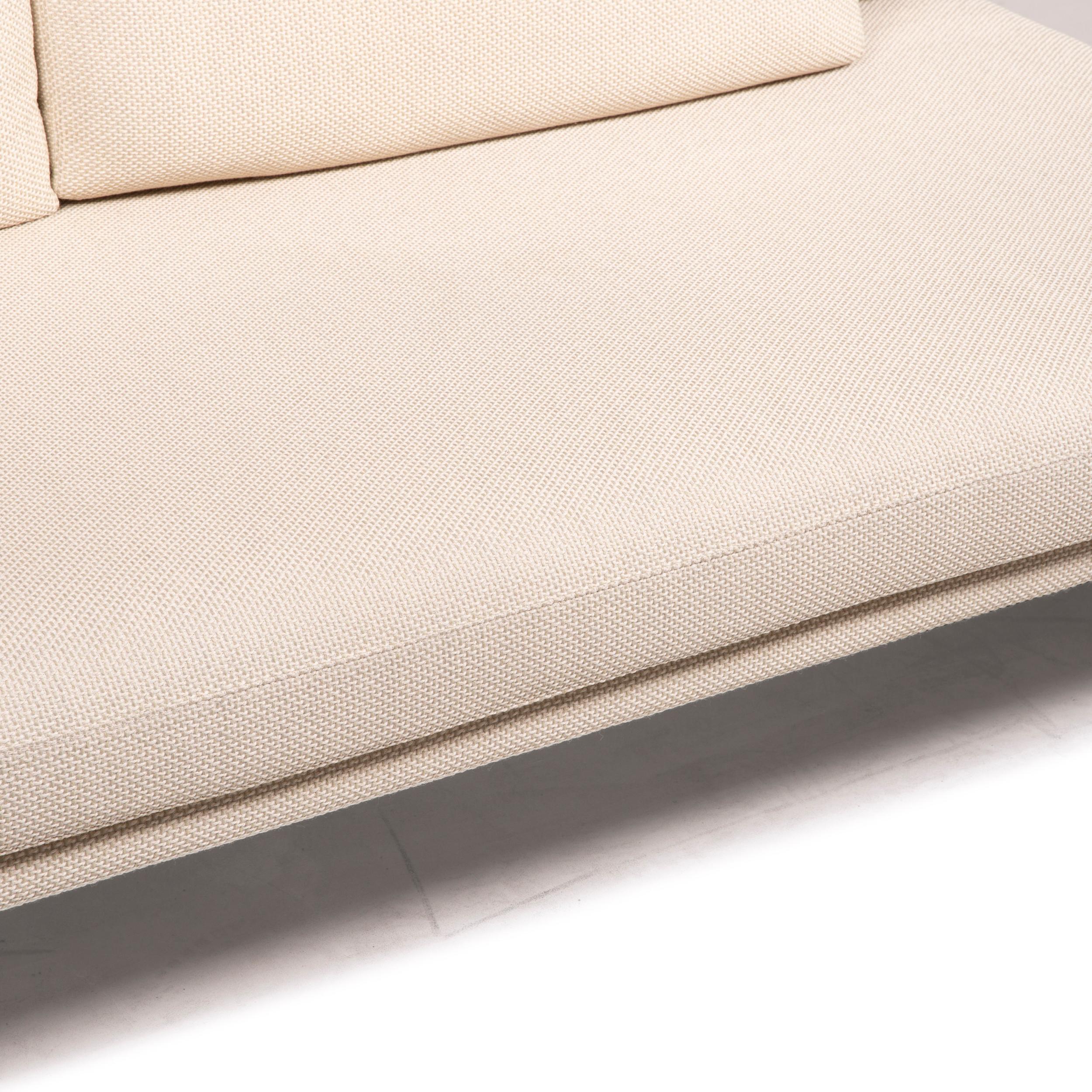 Modern COR Fabric Sofa Cream Three-Seater