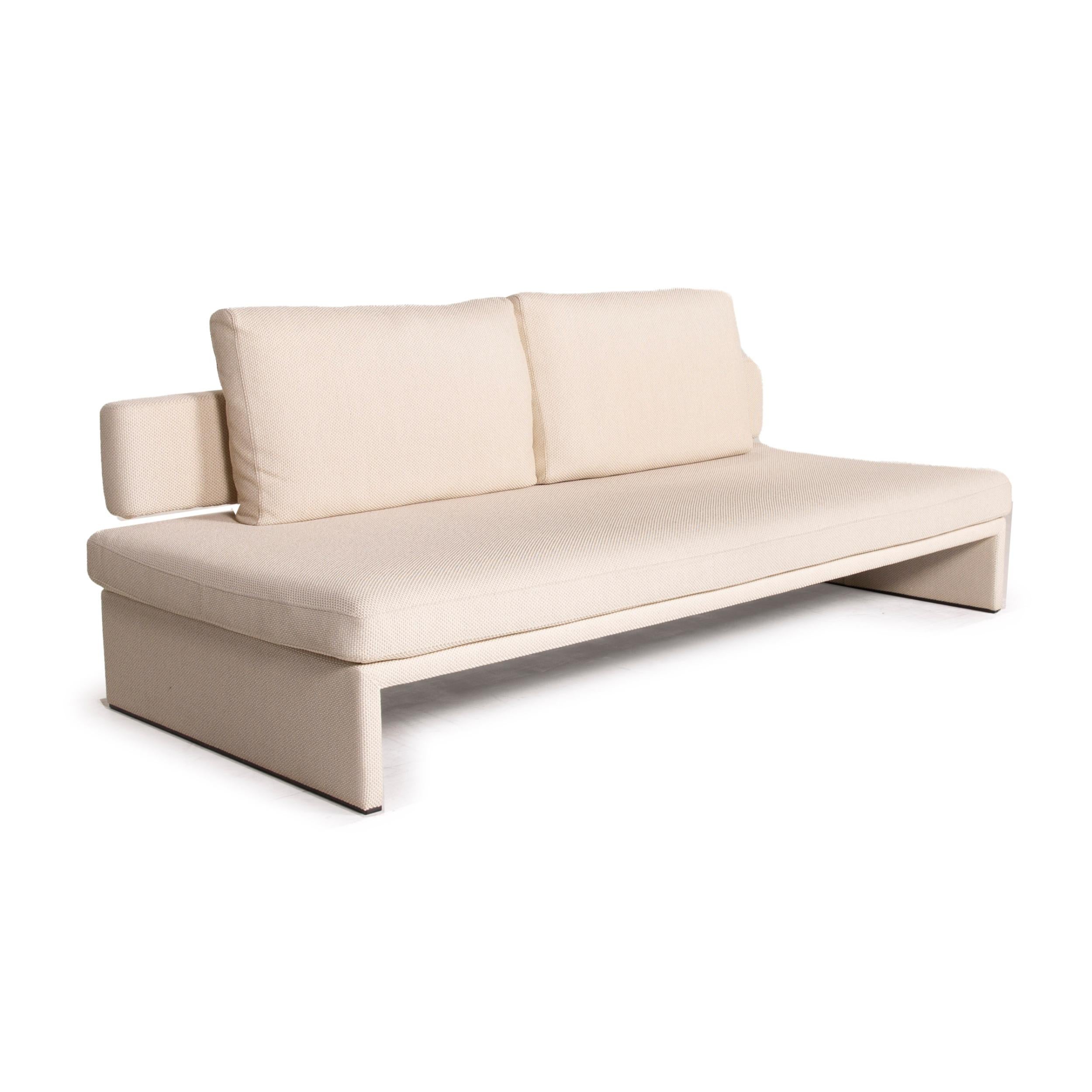 Contemporary COR Fabric Sofa Cream Three-Seater