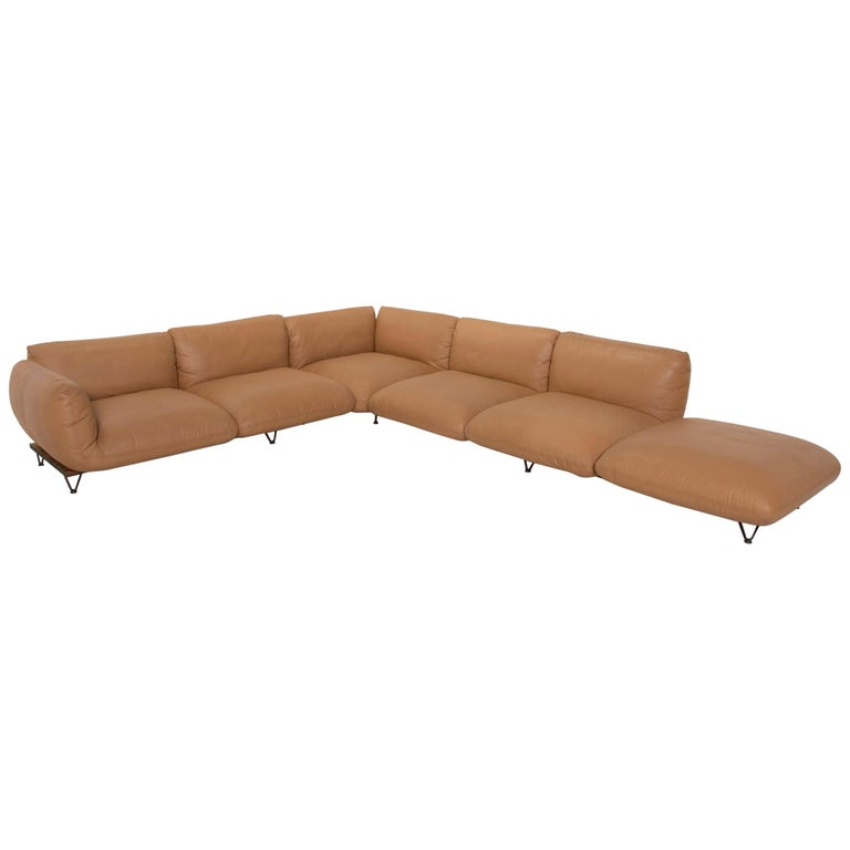 Cor Jalis Leather Sofa Cognac Corner Sofa Substructure and Feet by Revive  at 1stDibs | pantone 171330, substructure furniture, cor jalis sofa