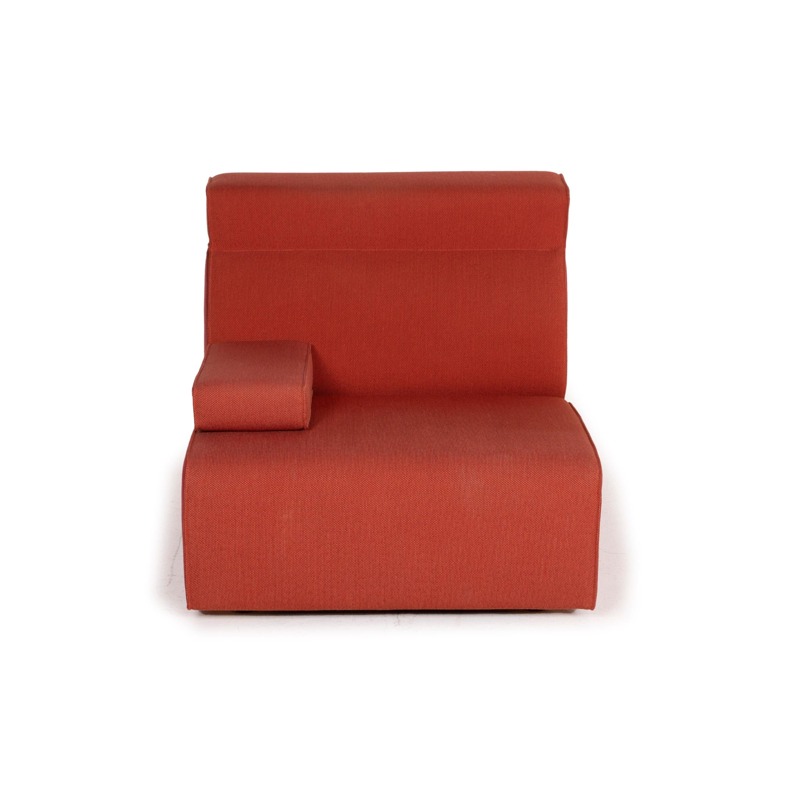 Modern Cor Kelp Fabric Armchair Orange Modular For Sale