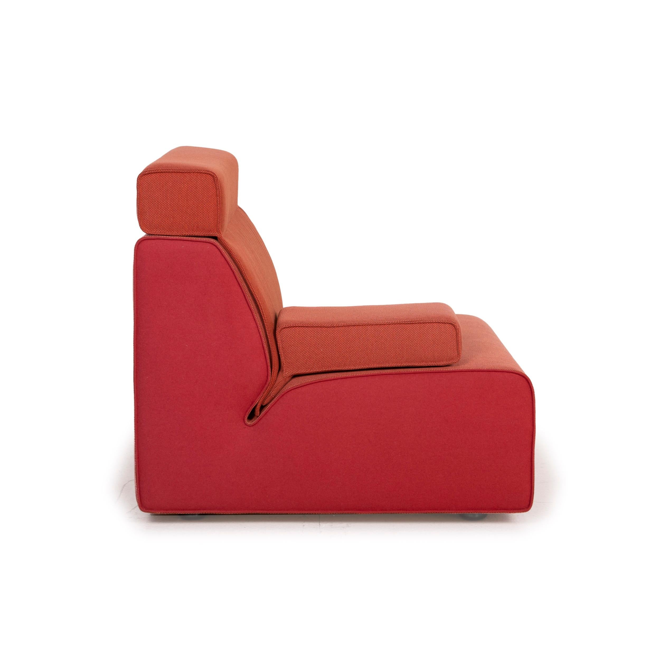 German Cor Kelp Fabric Armchair Orange Modular For Sale