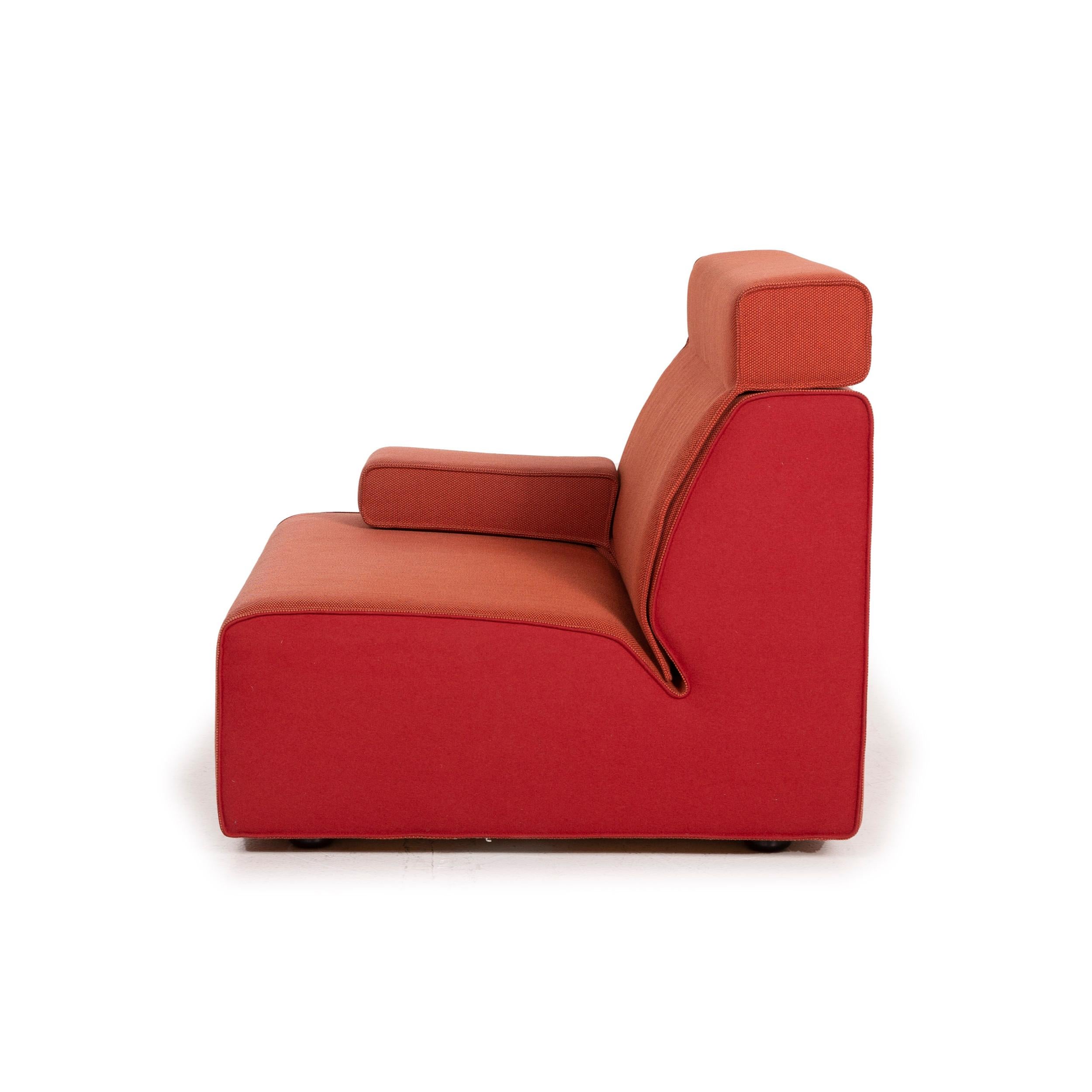 Contemporary Cor Kelp Fabric Armchair Orange Modular For Sale