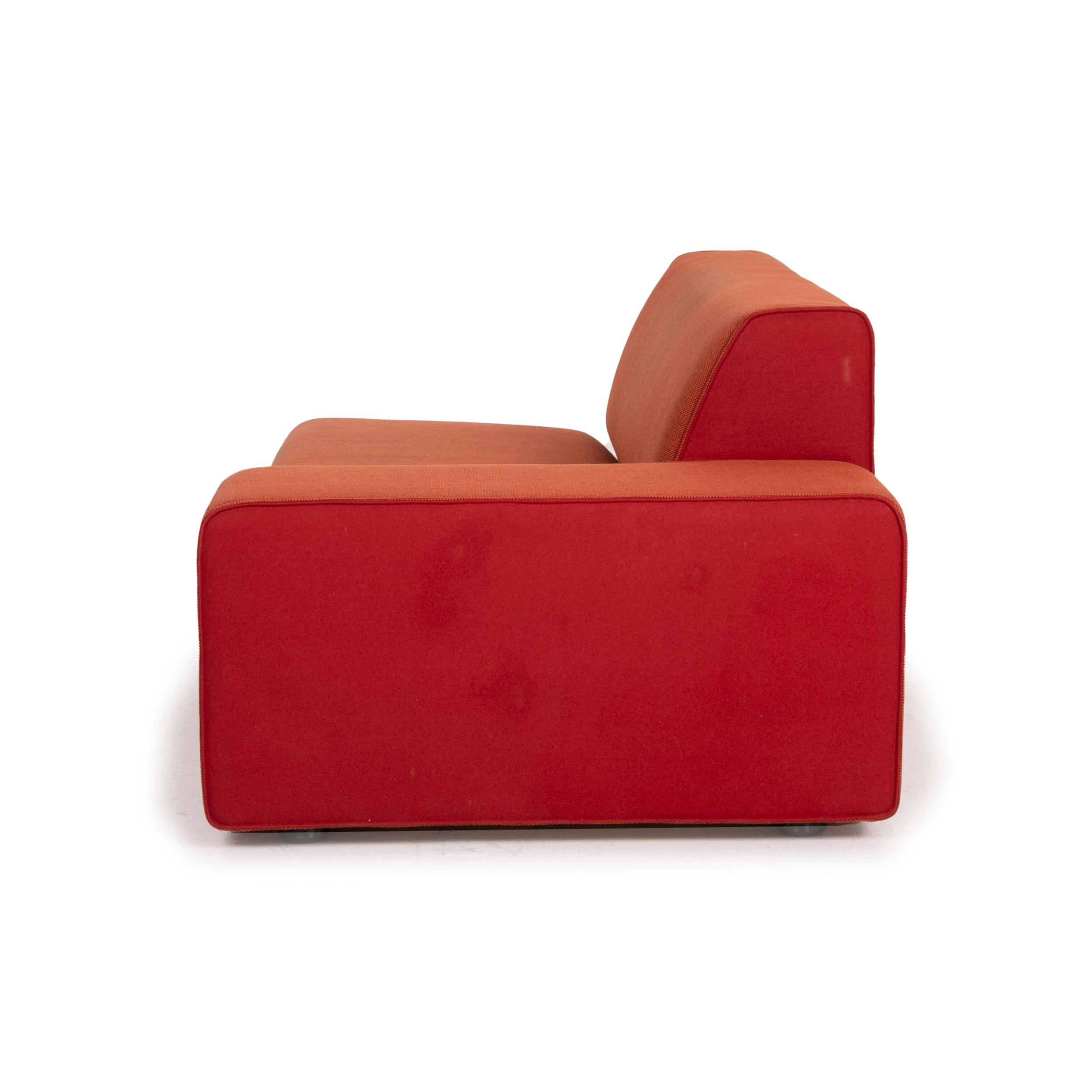 Cor Kelp Fabric Sofa Orange Two Seater Modular For Sale 1