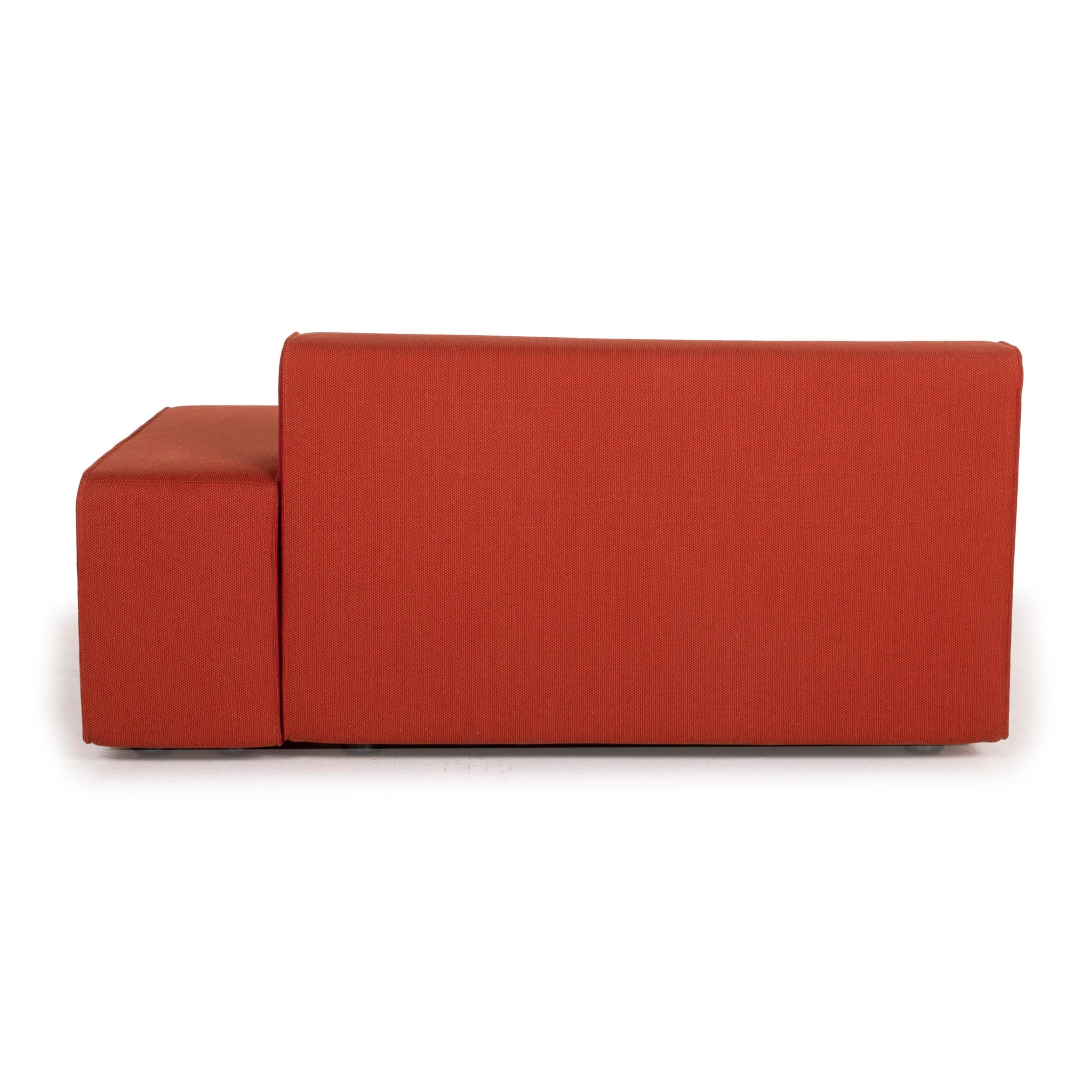 Contemporary Cor Kelp Fabric Sofa Orange Two Seater Modular For Sale