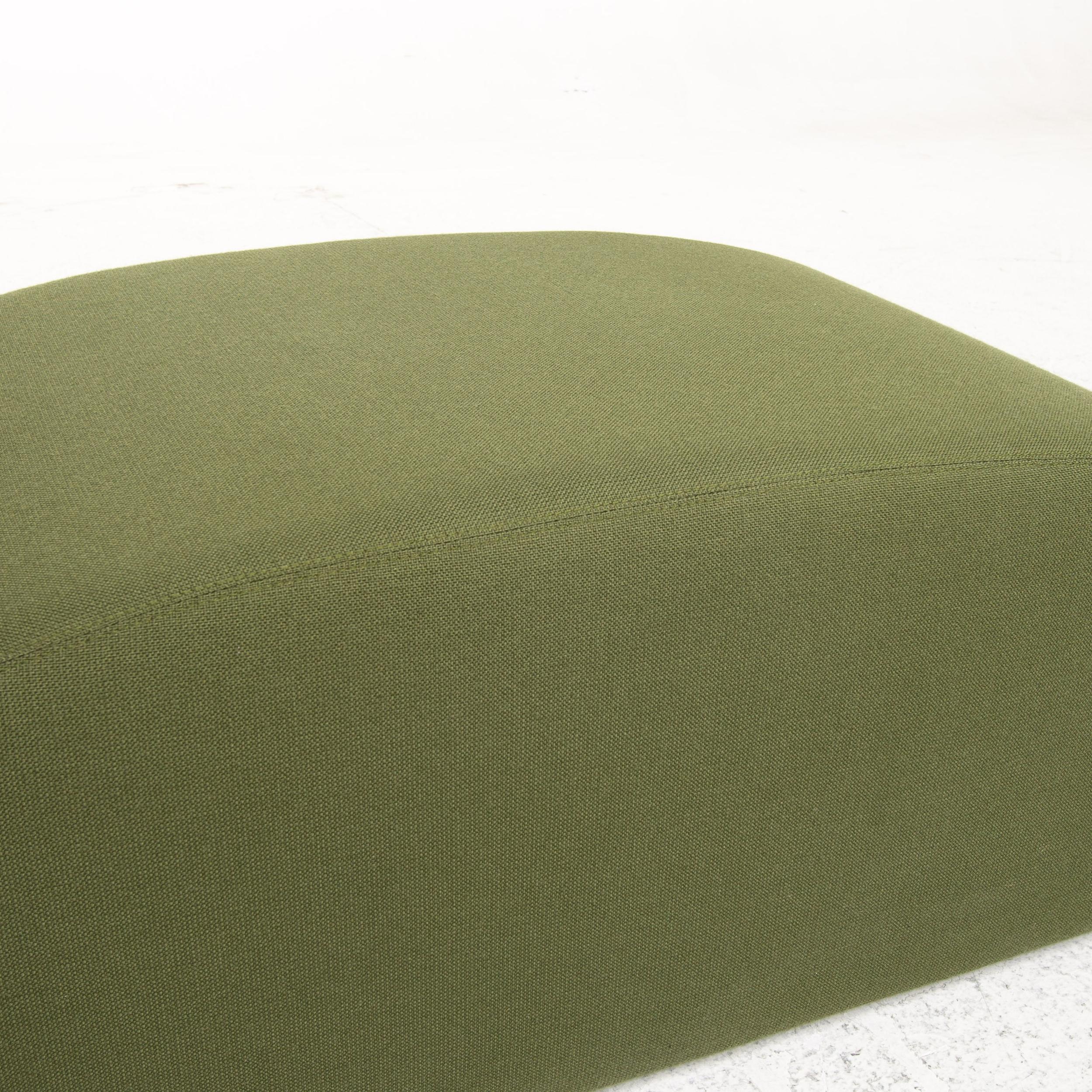 Modern COR Lava Fabric Corner Sofa Incl. Stool Green Modular Sofa Couch
