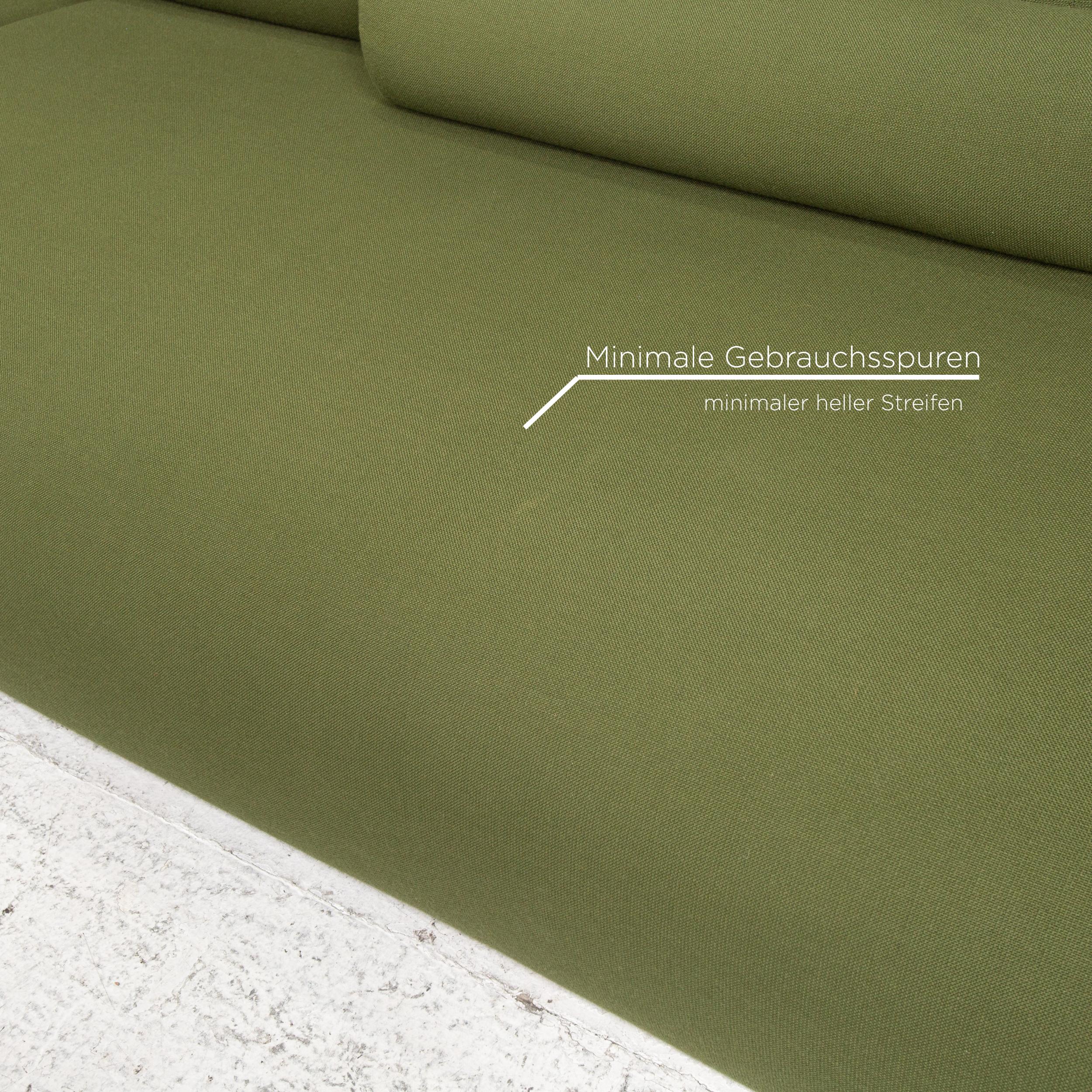 German COR Lava Fabric Corner Sofa Incl. Stool Green Modular Sofa Couch