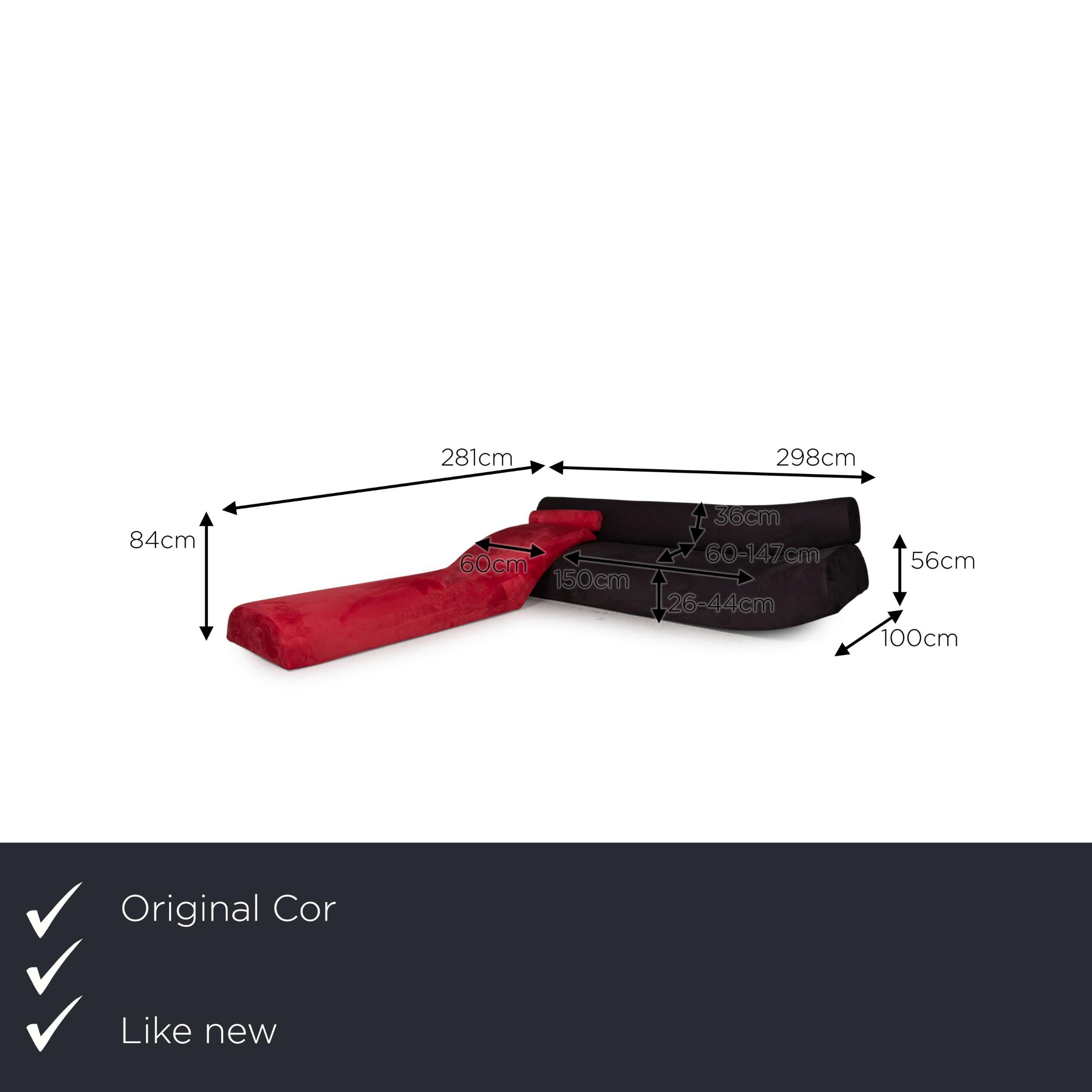 We present to you a Cor Lava fabric sofa red brown corner sofa modular sofa couch.

Product measurements in centimeters:

Depth: 281
Width: 298
Height: 84
Seat height: 26
Rest height: 56
Seat depth: 147
Seat width: 60
Back height: