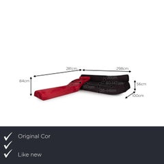 COR Lava Fabric Sofa Red Brown Corner Sofa Modular Sofa Couch