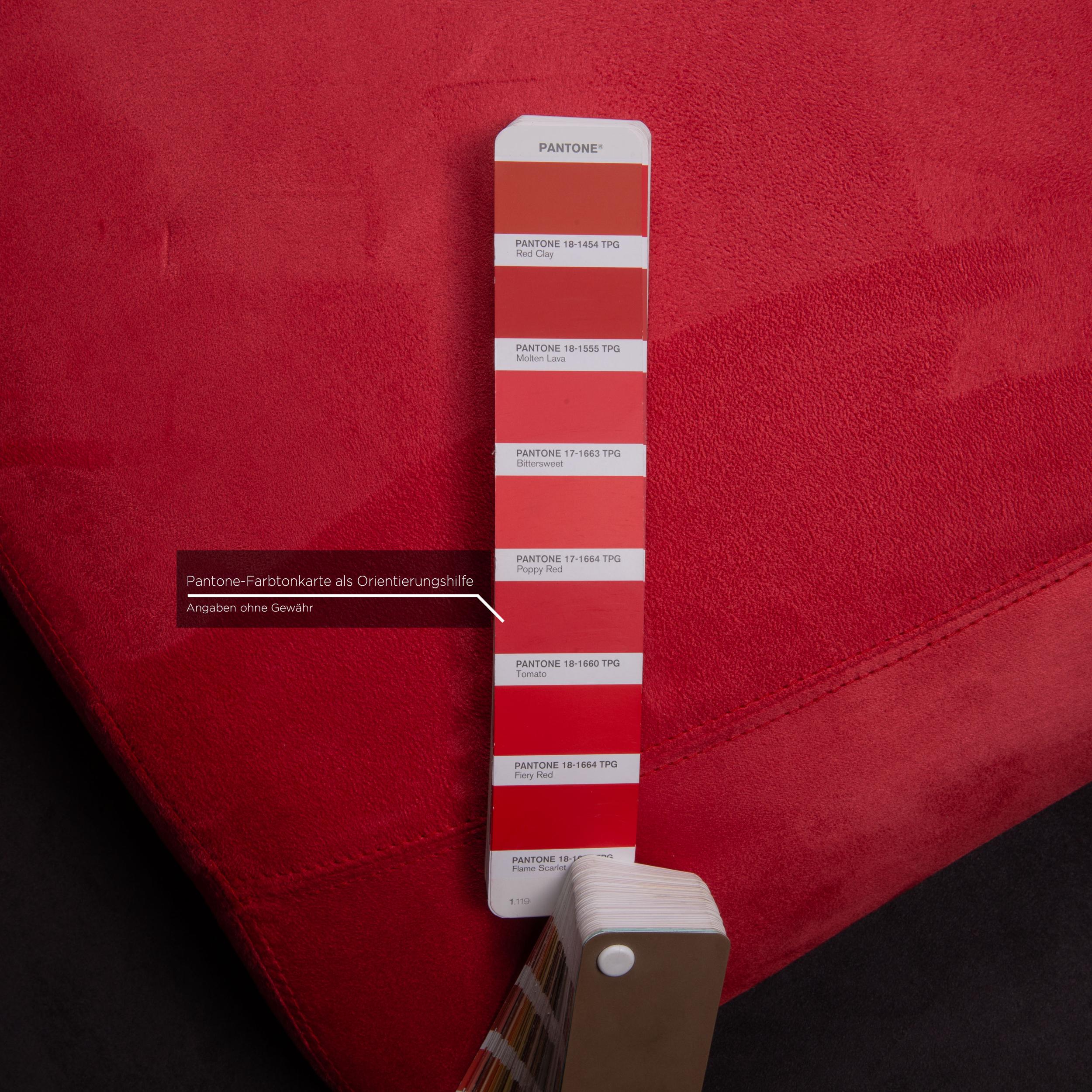 German COR Lava Fabric Sofa Red Brown Corner Sofa Modular Sofa Couch For Sale