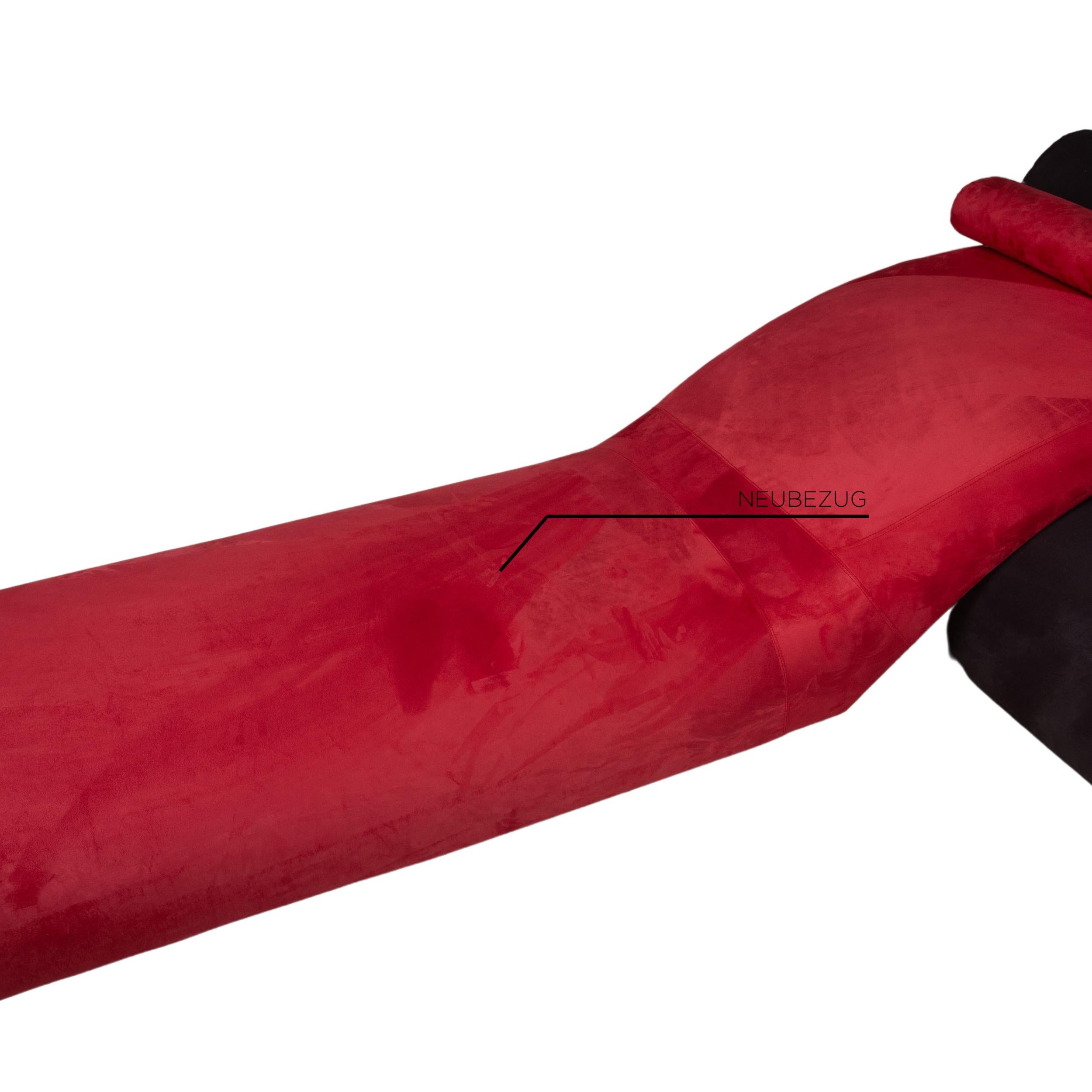 COR Lava Fabric Sofa Red Brown Corner Sofa Modular Sofa Couch In Fair Condition For Sale In Cologne, DE