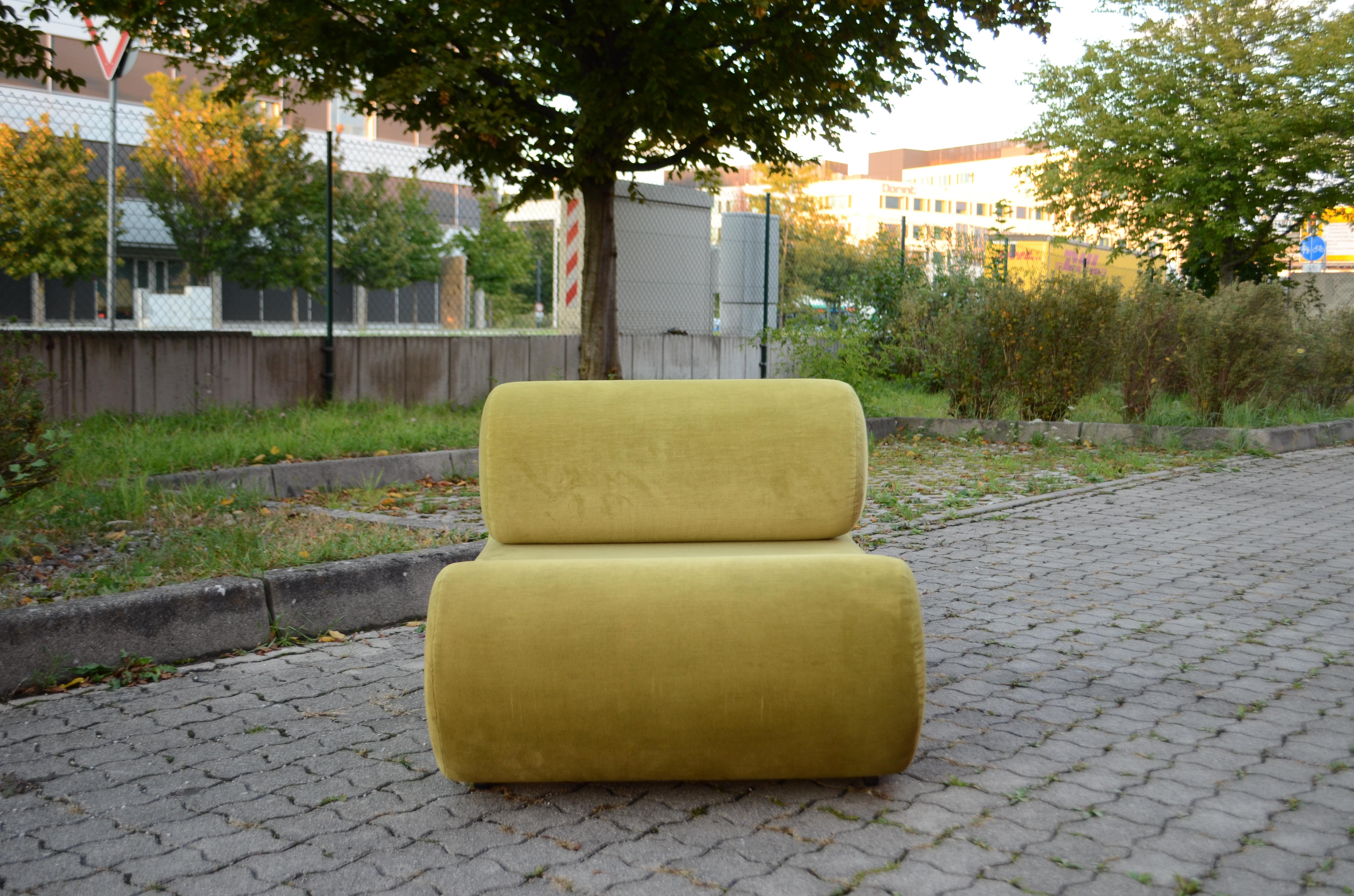 COR Model Corbi Modular Sofa by Klaus Uredat 2x limegreen Lounge Chair For Sale 5