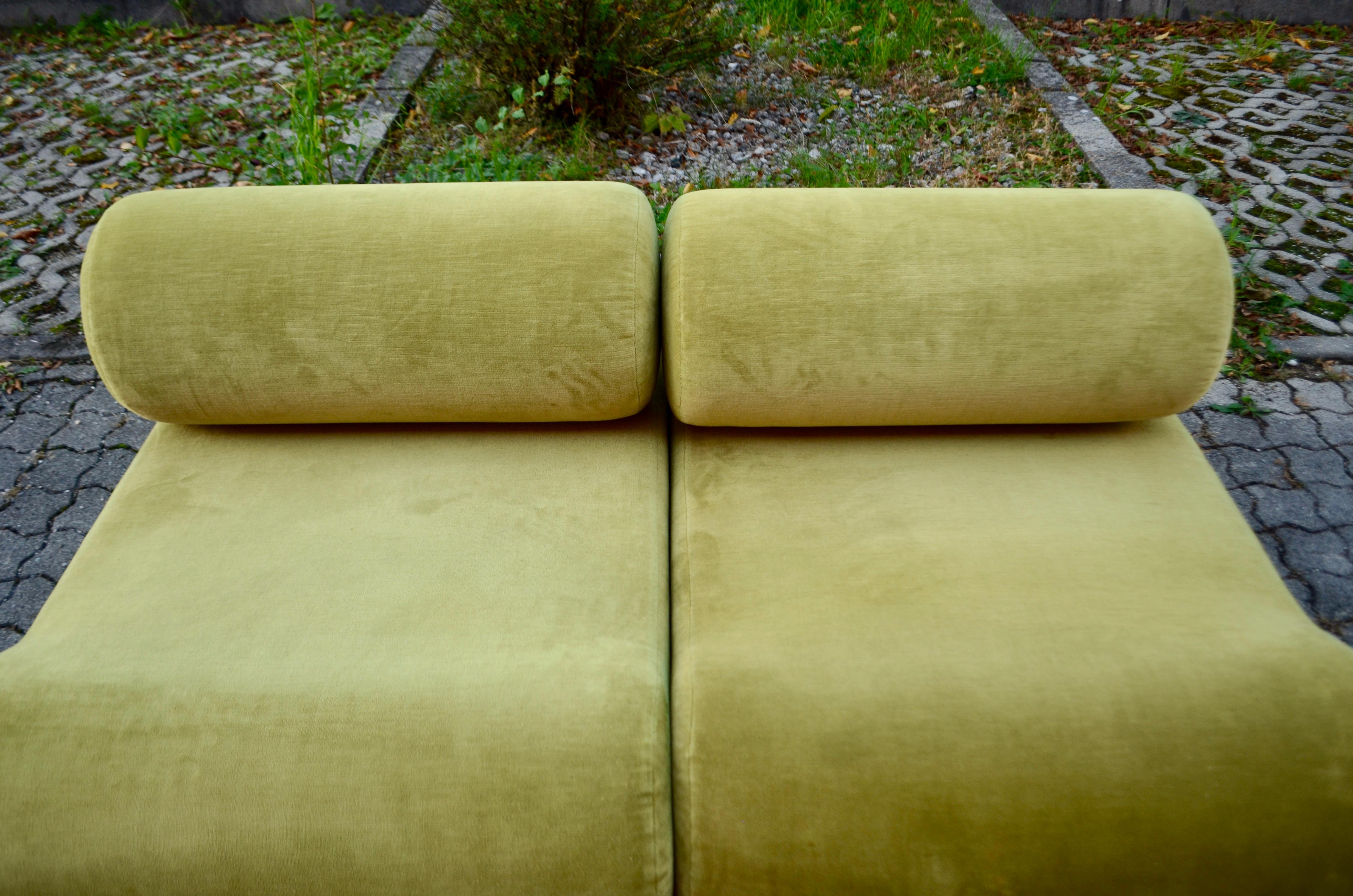 COR Model Corbi Modular Sofa by Klaus Uredat 2x limegreen Lounge Chair For Sale 11