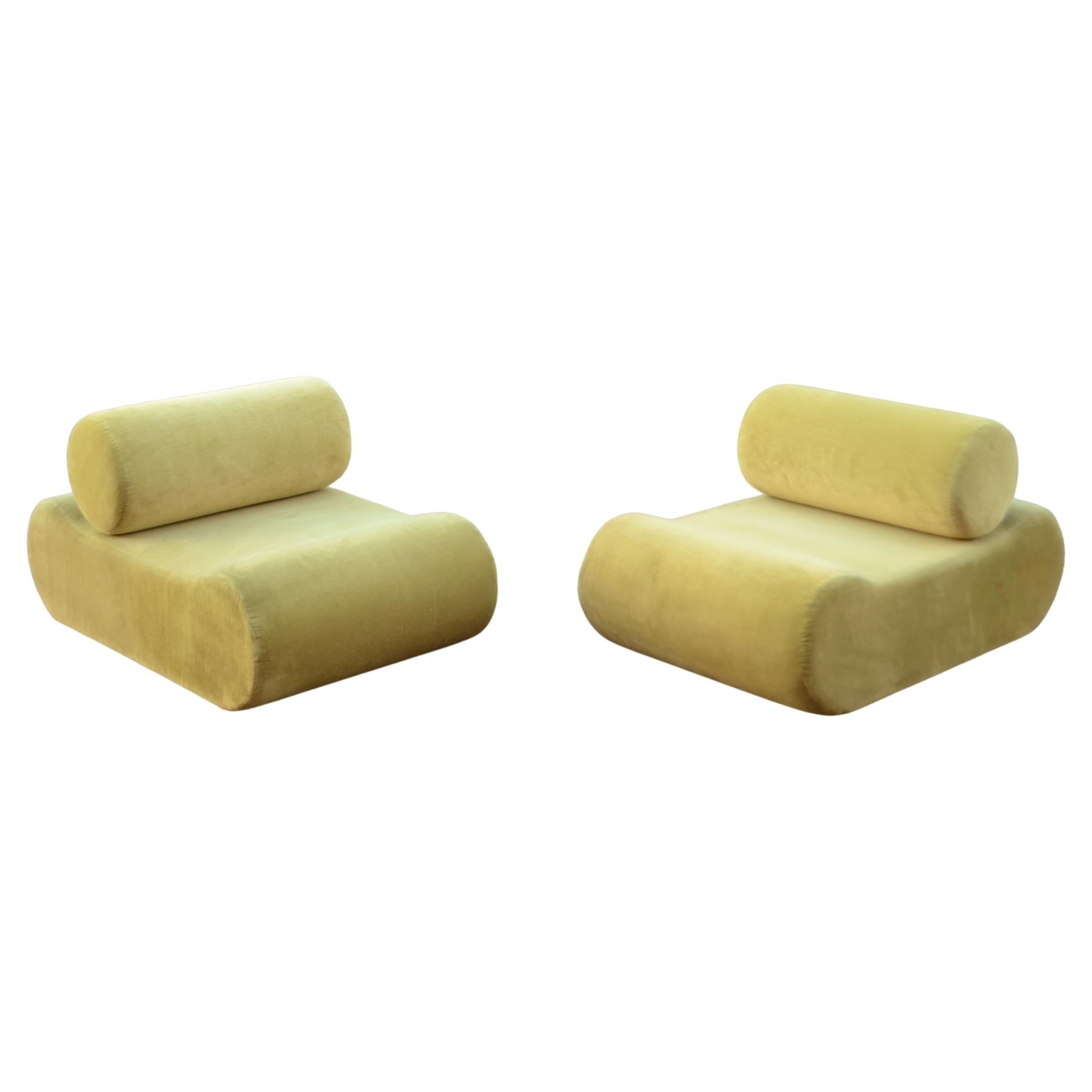 COR Model Corbi Modular Sofa by Klaus Uredat 2x limegreen Lounge Chair