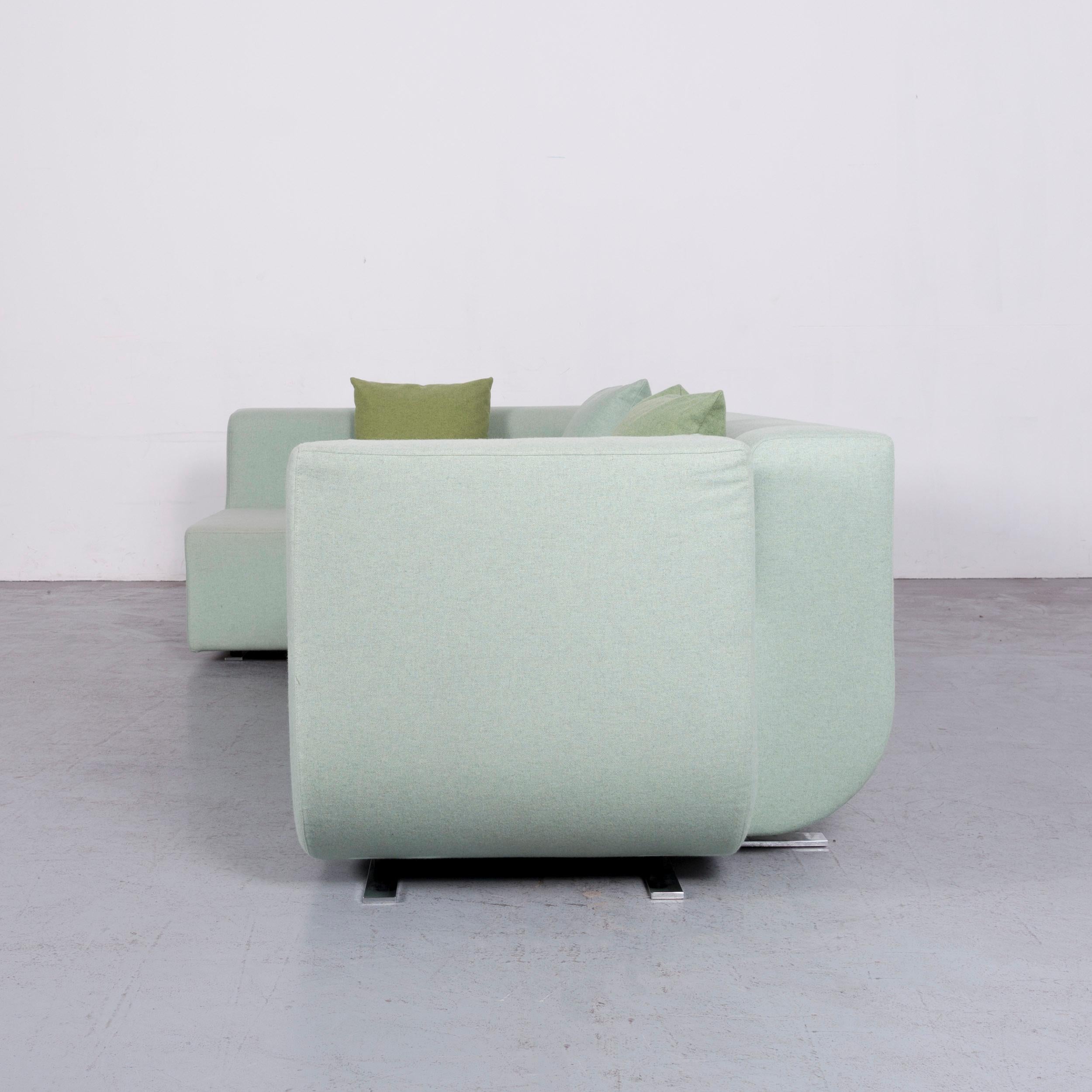 COR Nuba Designer Fabric Sofa Green Corner Couch In Excellent Condition For Sale In Cologne, DE
