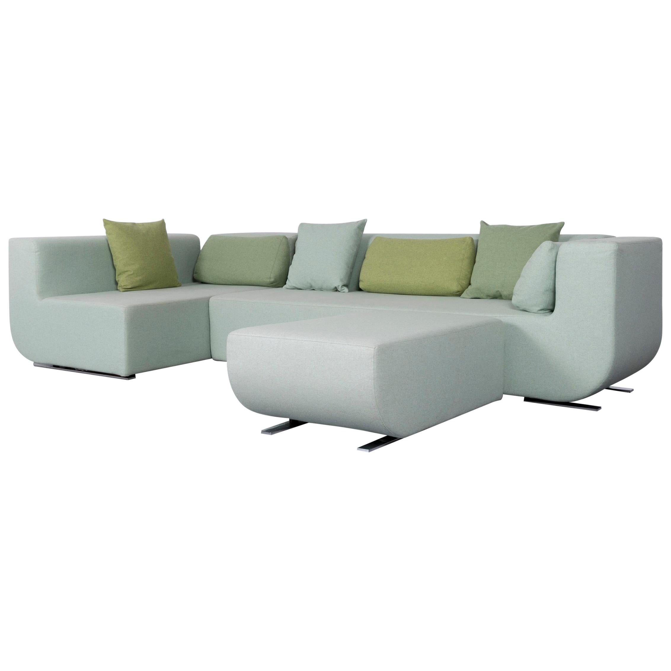 COR Nuba Designer Fabric Sofa Green Corner Couch For Sale