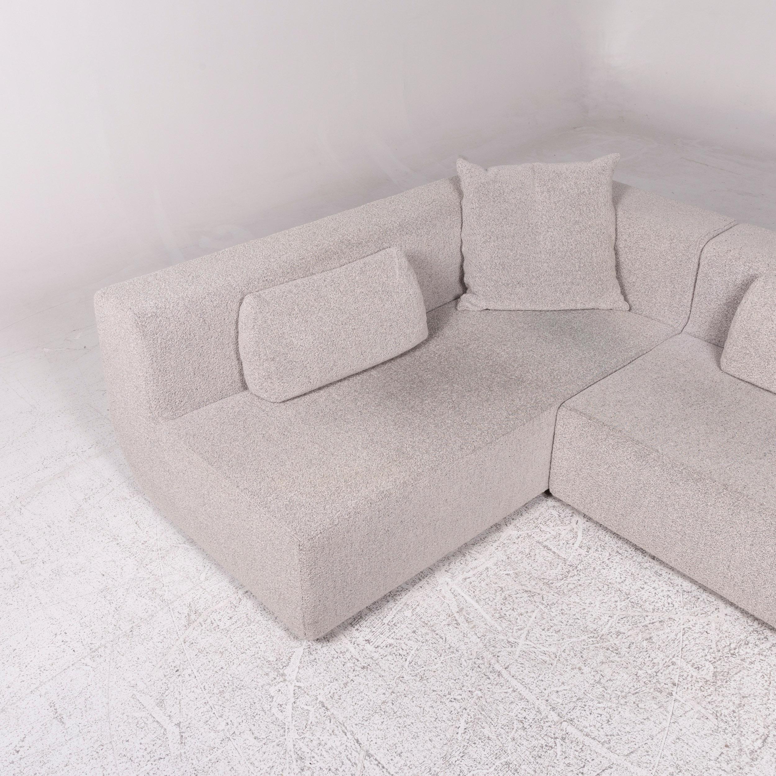 COR Nuba Fabric Corner Sofa Gray Sofa Couch In Good Condition In Cologne, DE