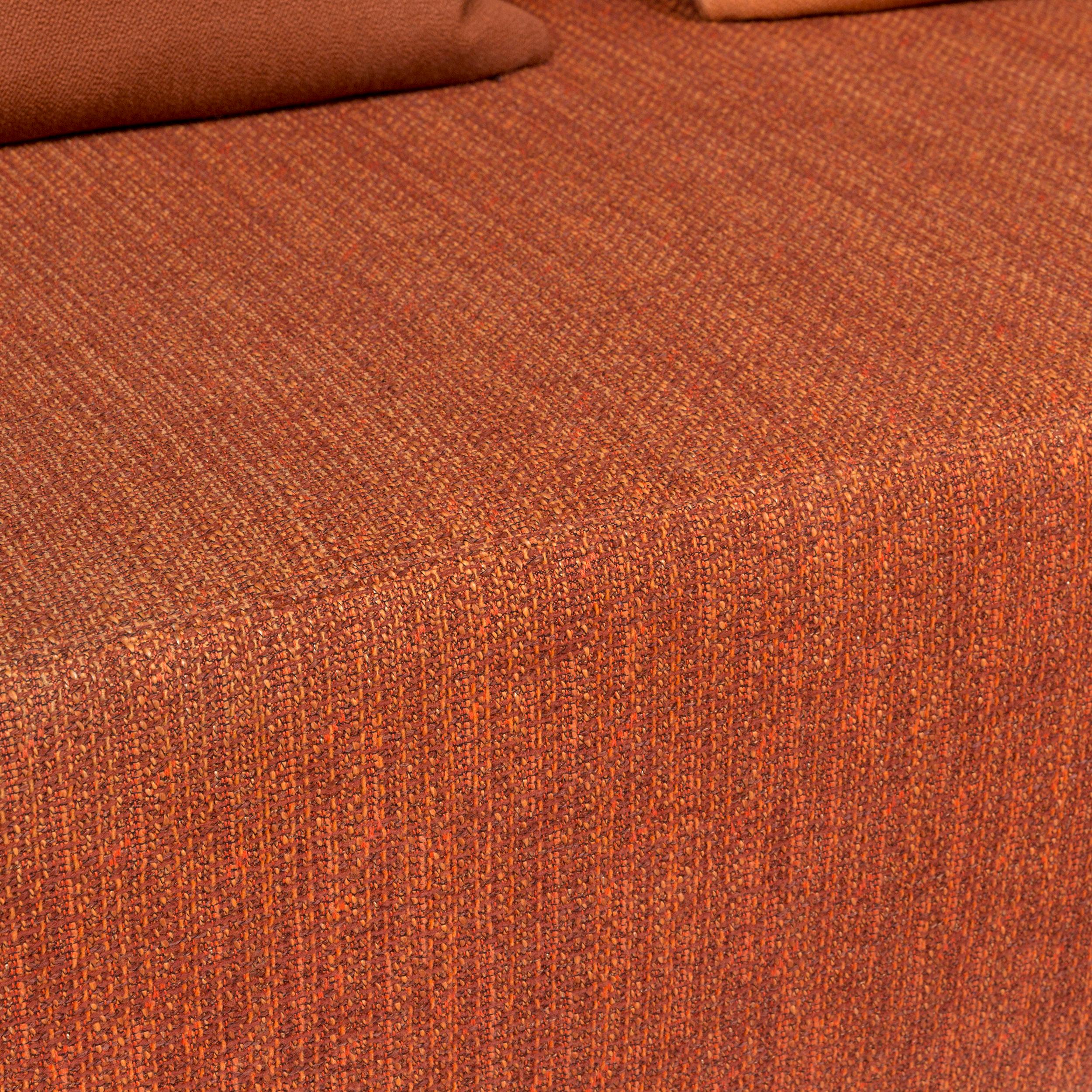 Modern COR Nuba Fabric Sofa Orange Three-Seat Couch