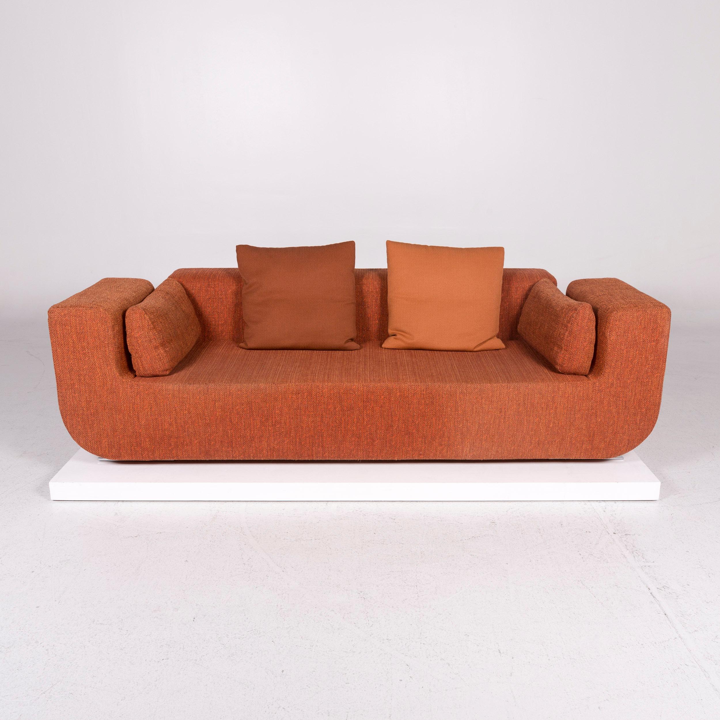 COR Nuba Orange Fabric Sofa Set 1 Three-Seat 1 Stool 1