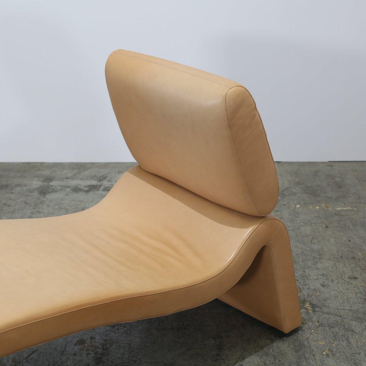 Moderne CORS Chaise longue en cuir Onda en vente