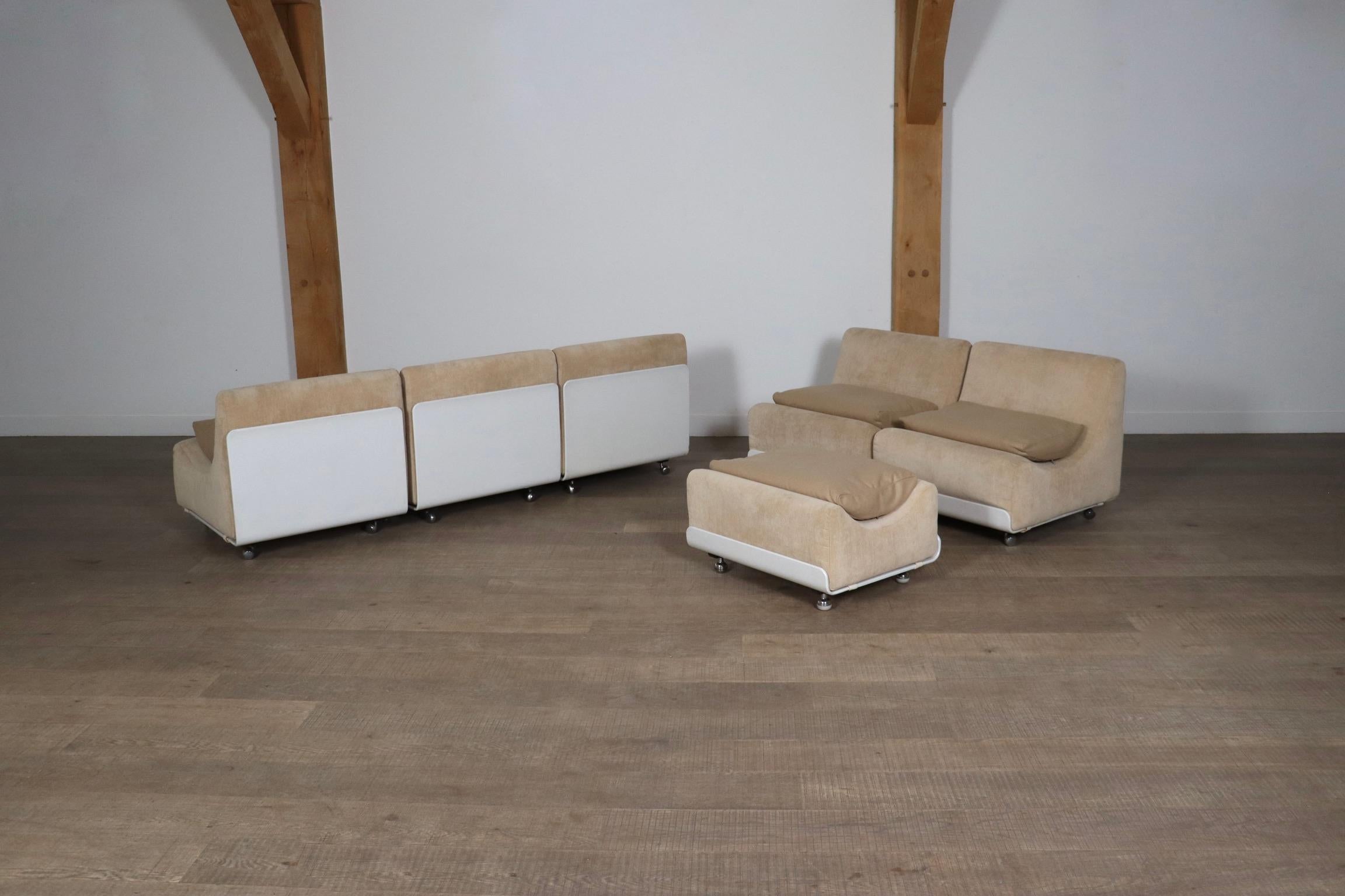 COR Orbis Modular Sofa In Beige Corduroy By Luigi Colani, 1970s 4