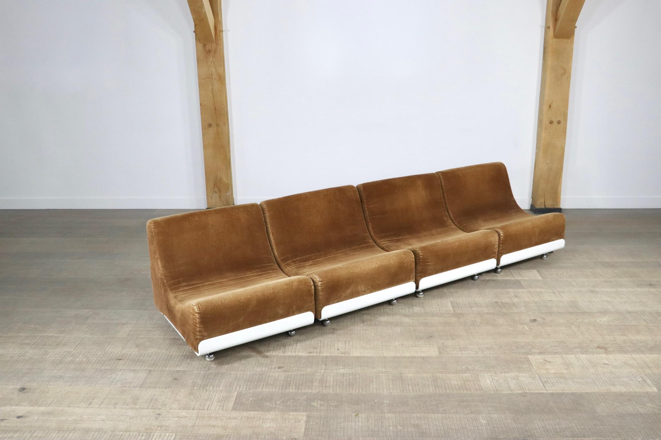 COR Orbis Modulares Sofa aus Korduroy von Luigi Colani, 1970er Jahre 5