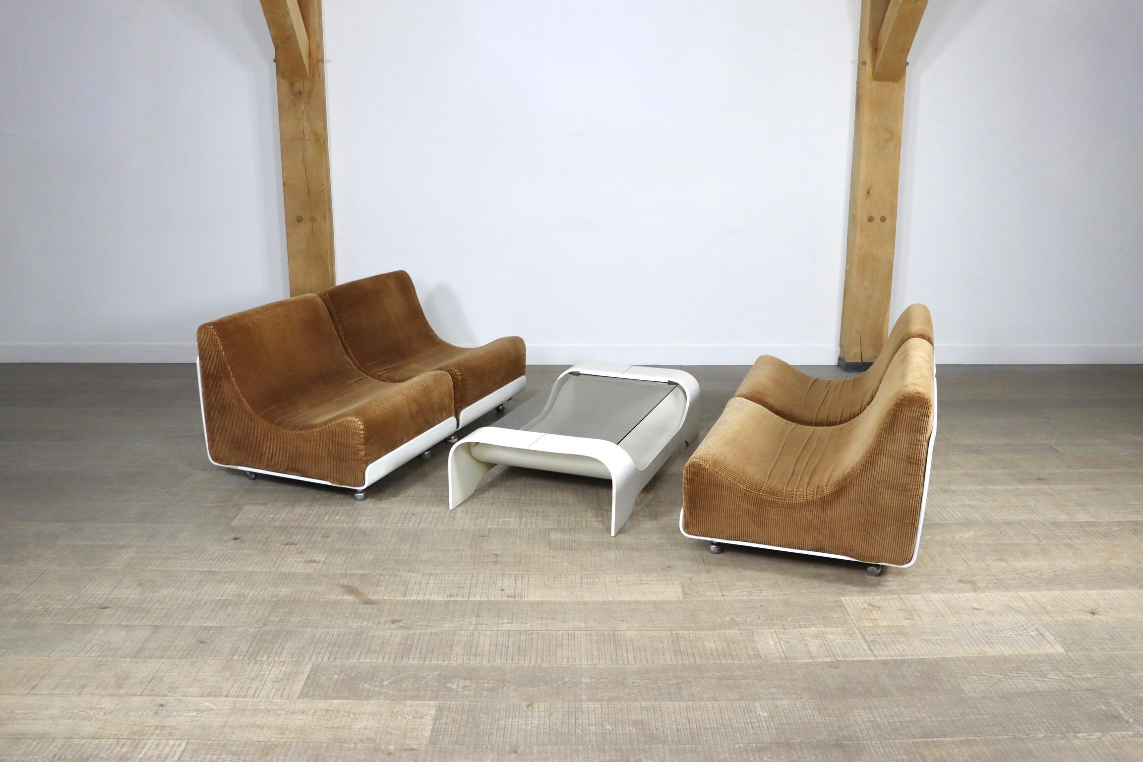 COR Orbis Modulares Sofa aus Korduroy von Luigi Colani, 1970er Jahre 11