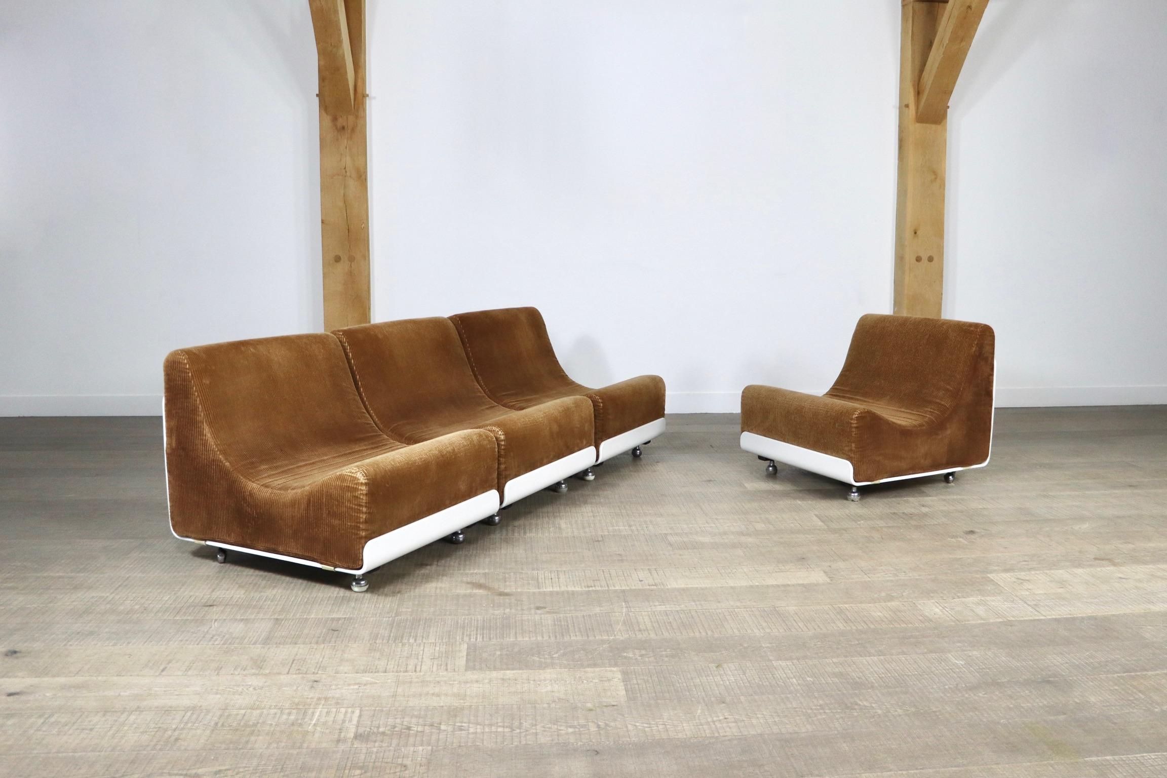 COR Orbis Modulares Sofa aus Korduroy von Luigi Colani, 1970er Jahre (Mitte des 20. Jahrhunderts)