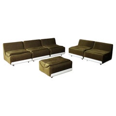 COR Orbis Modular Sofa In olive green Corduroy By Luigi Colani, 1970s