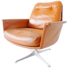 COR Sedia Lounge Chair by Horst Brüning, German, caramel leather, mid-century