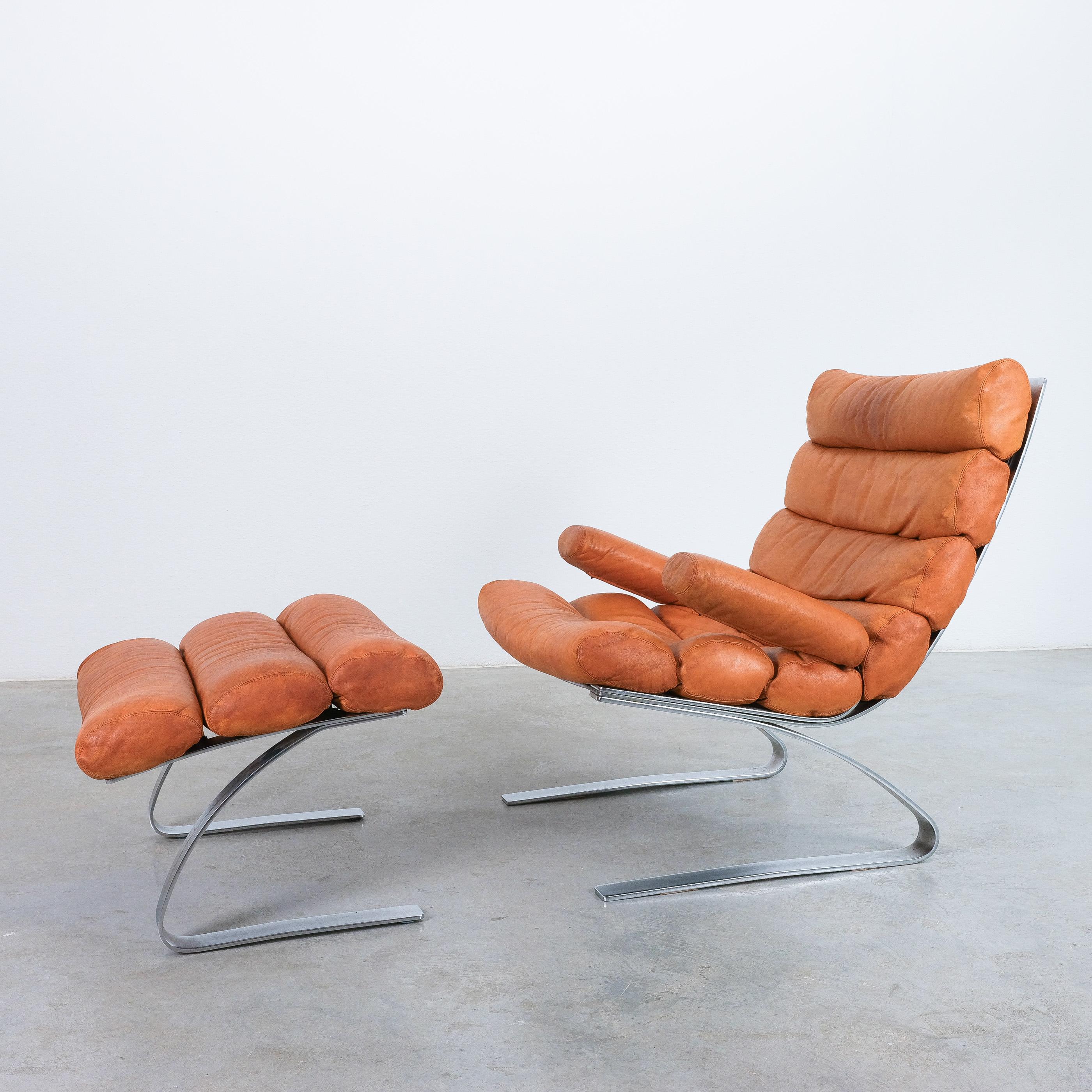 COR Sinus Leather Lounge Chair by Reinhold Adolf & Hans-Jürgen Schröpfer, 1976 3