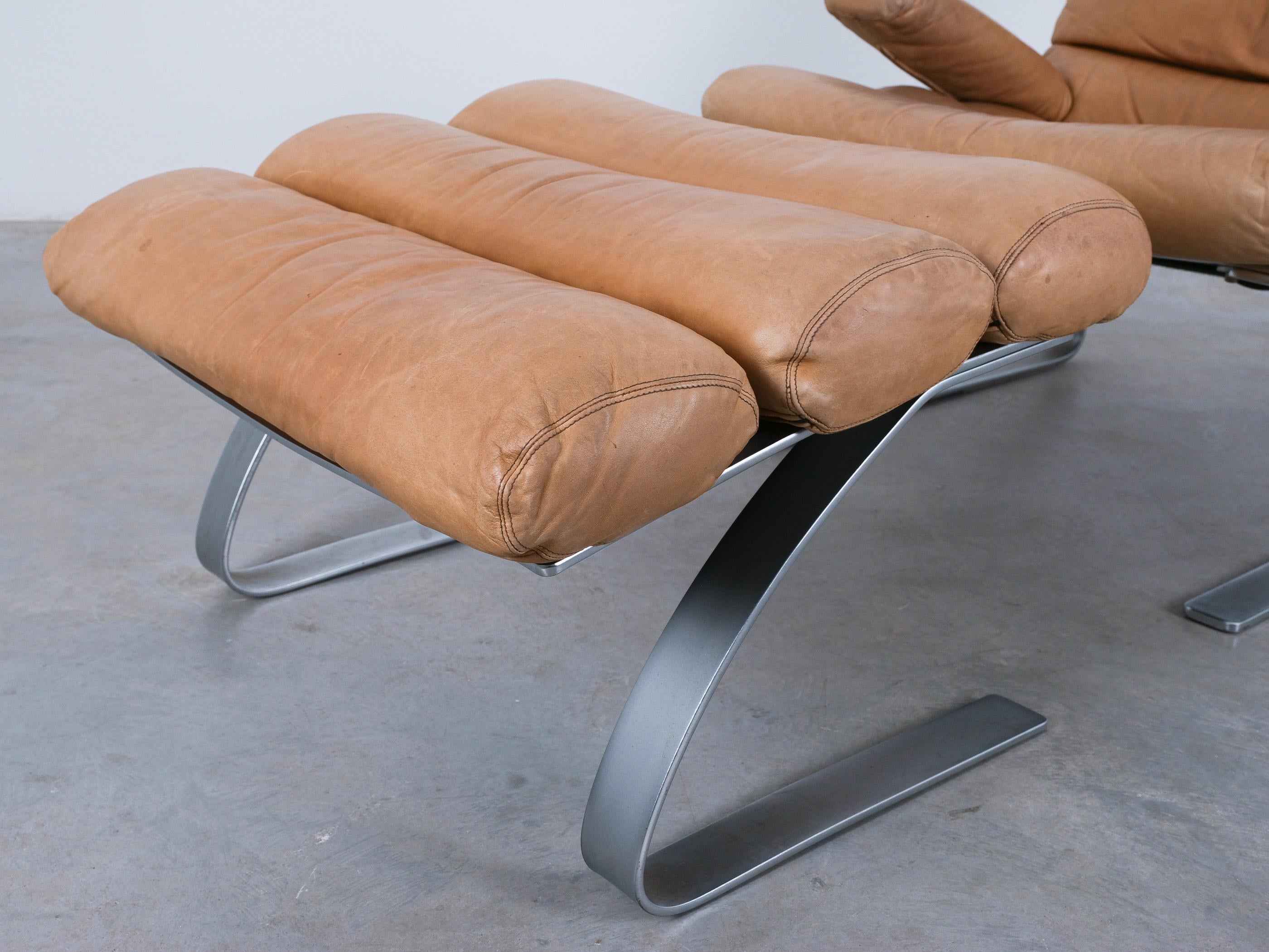COR Sinus Leather Lounge Chair von Reinhold Adolf & Hans-Jürgen Schröpfer, 1976 (Ende des 20. Jahrhunderts)