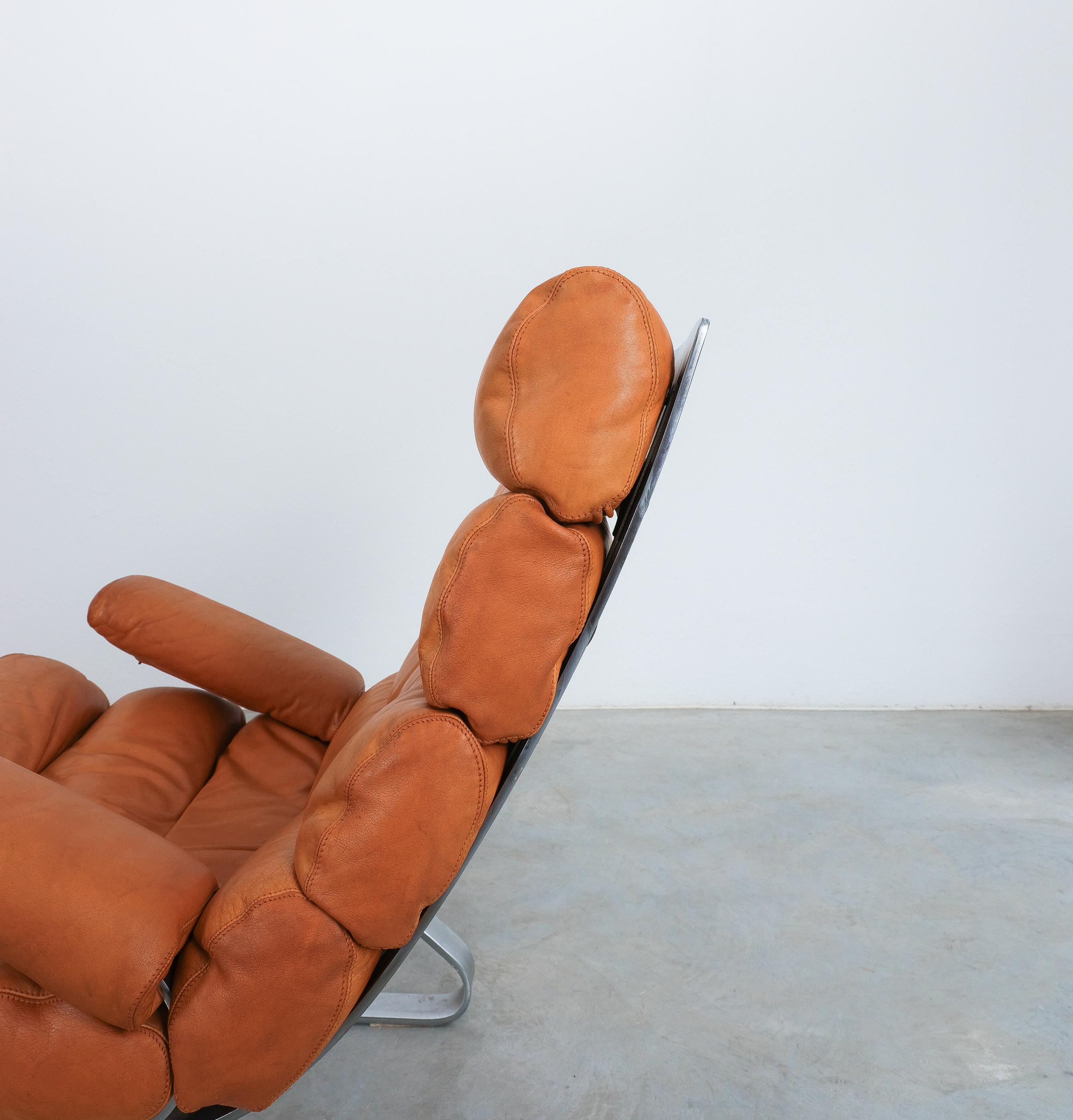 Late 20th Century COR Sinus Leather Lounge Chair by Reinhold Adolf & Hans-Jürgen Schröpfer, 1976