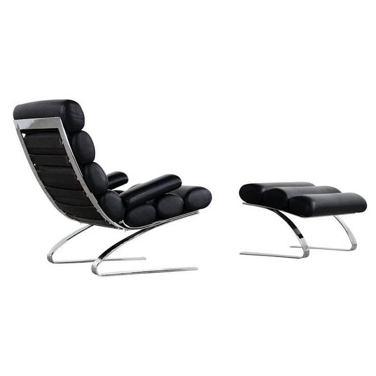 COR Sinus Lounge Chair with Ottoman with or Without Arms in Fabric or