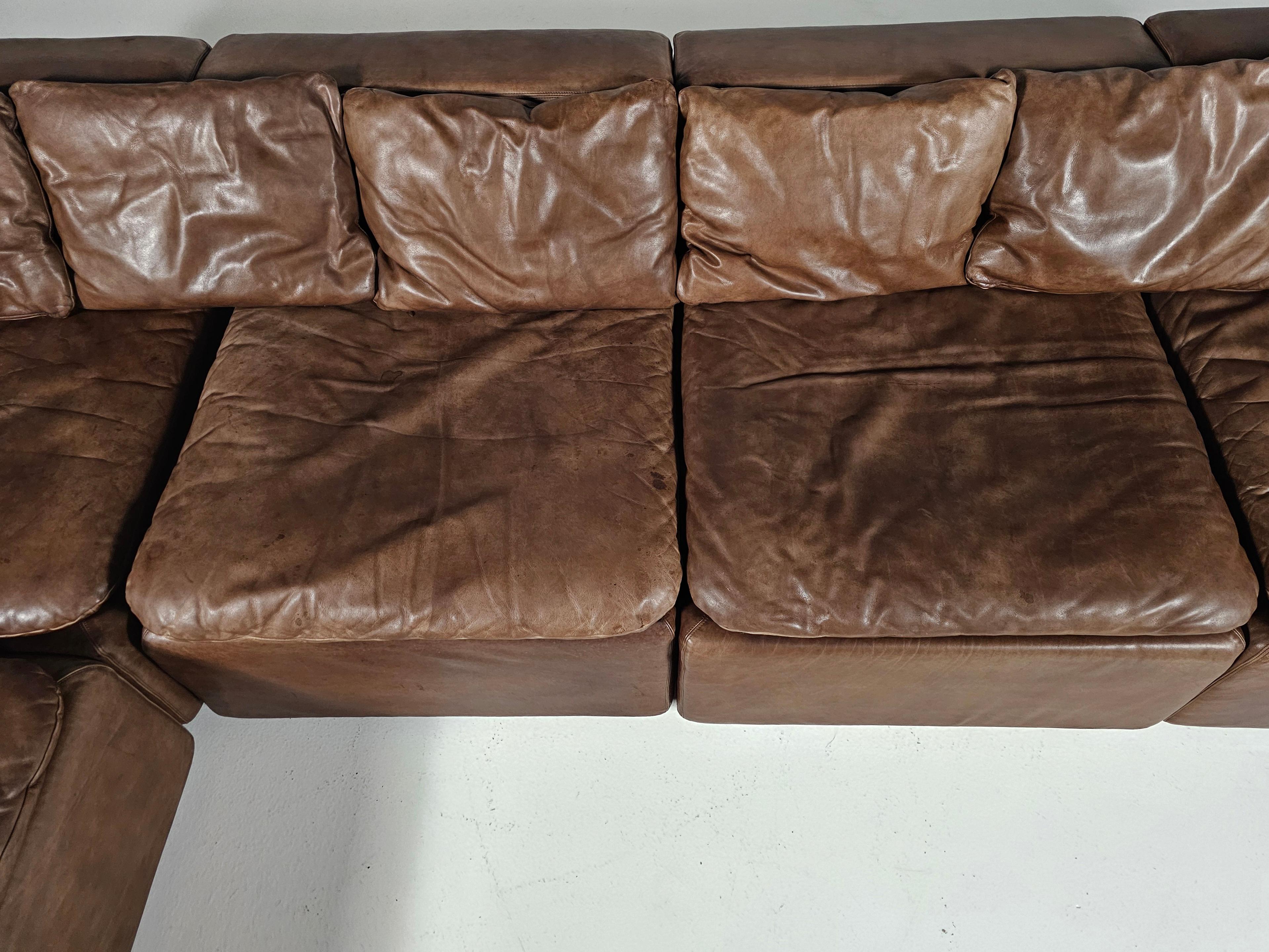 COR Sofa in braunem Leder von Team Form Ag für COR Furniture, Deutschland, 1970er Jahre 5