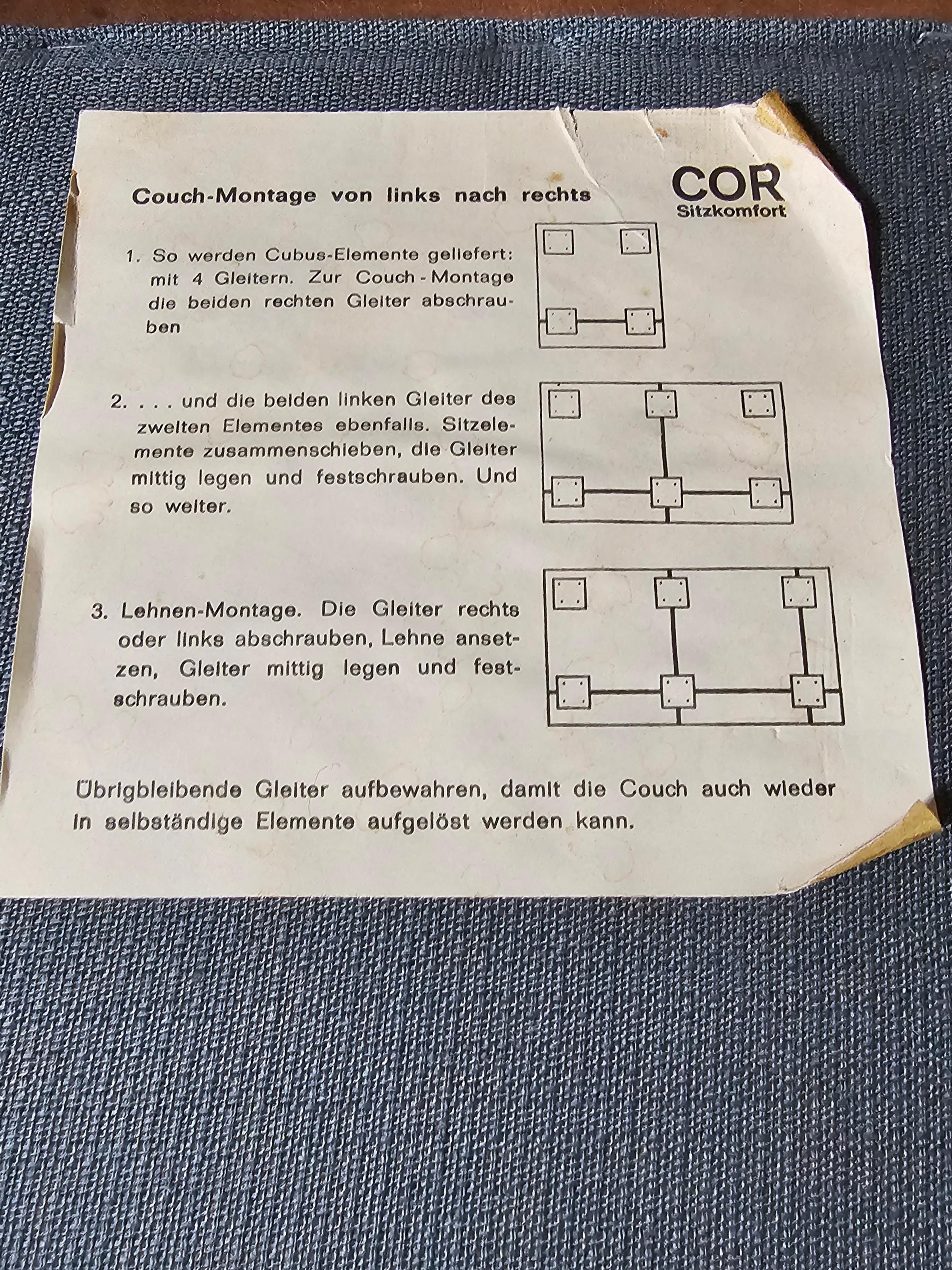 COR Sofa in braunem Leder von Team Form Ag für COR Furniture, Deutschland, 1970er Jahre 8